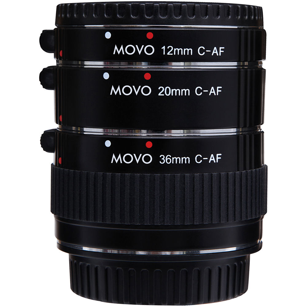 Movo Photo MT C68 3 Piece AF Chrome Macro Extension Tube EXT C68