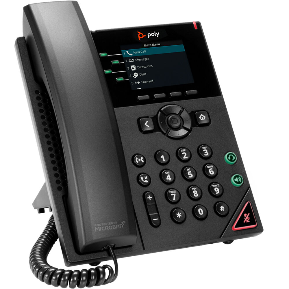 Used Poly VVX 250 4 Line IP Desk Phone With Color 2200 48820 001 used-poly-vvx-250-4-line-ip-desk-phone-with-color-2200-48820-001