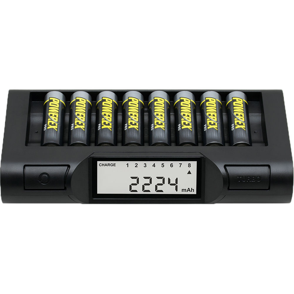 Powerex MHC980 Charger & 8 Powerex Pro AA MHC9808AAPRO B&H