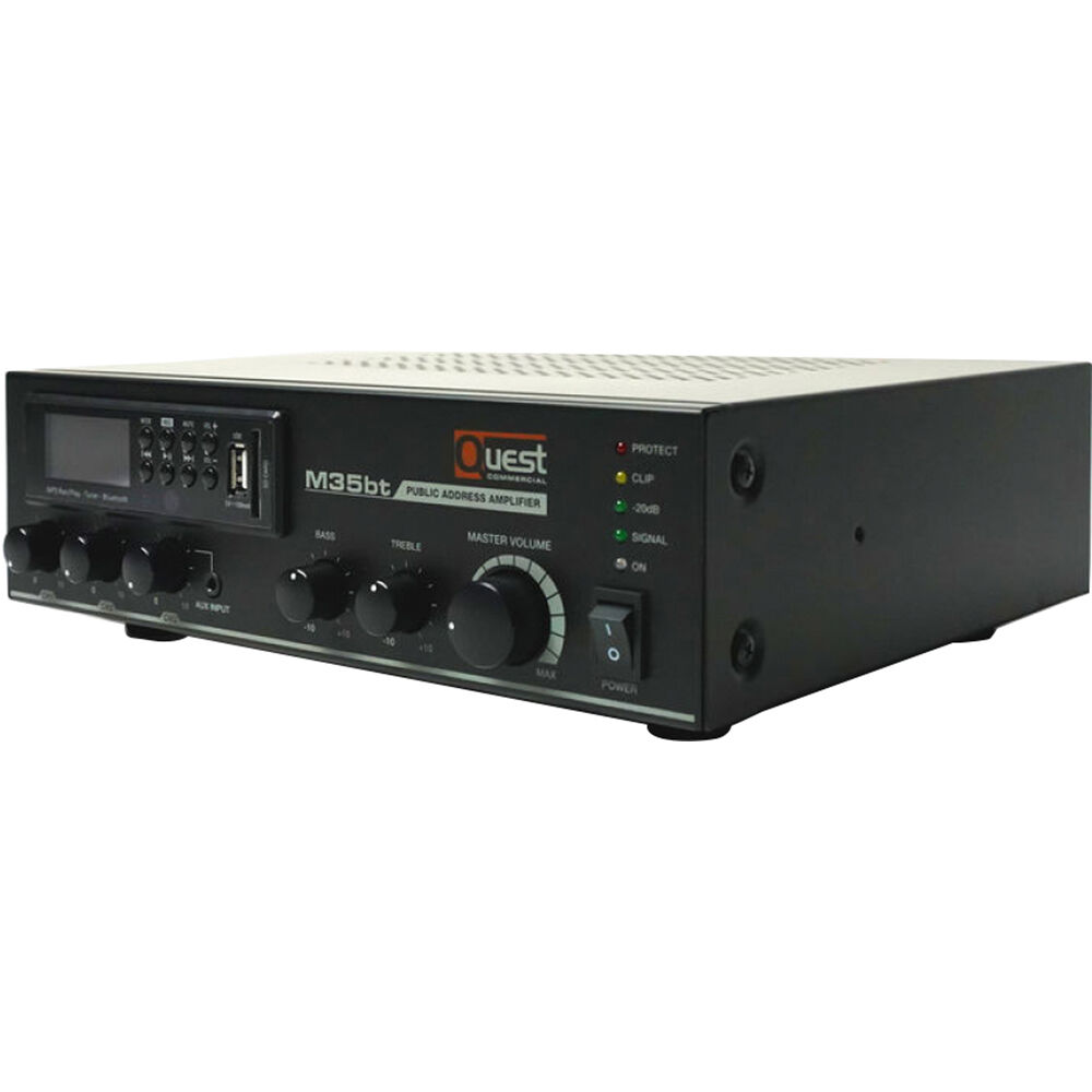 Quest Commercial M35bt Compact 35W Amplifier and Mixer M35BT