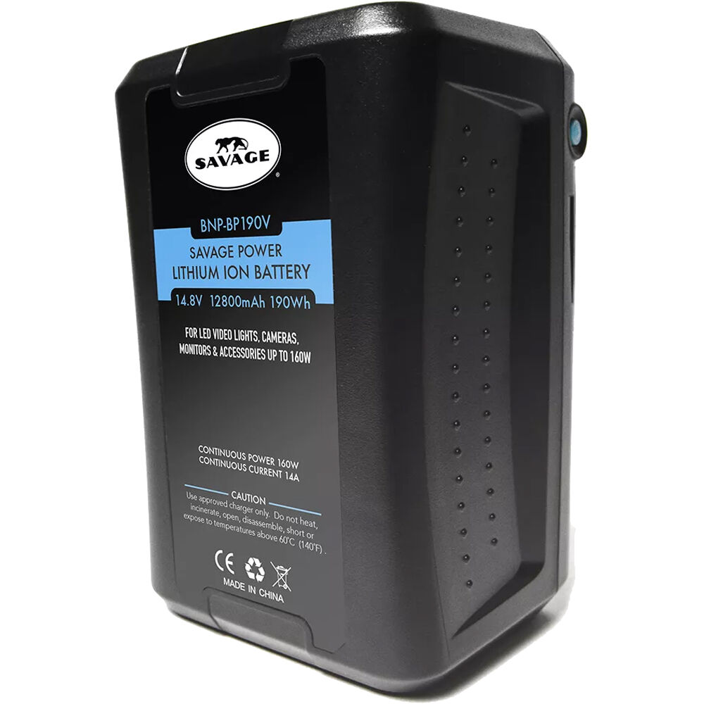 Lot De 3 Batteries Lithium V-Mount Savage 14,8V 12800mAh (190Wh) Avec Chargeurs, état Léger