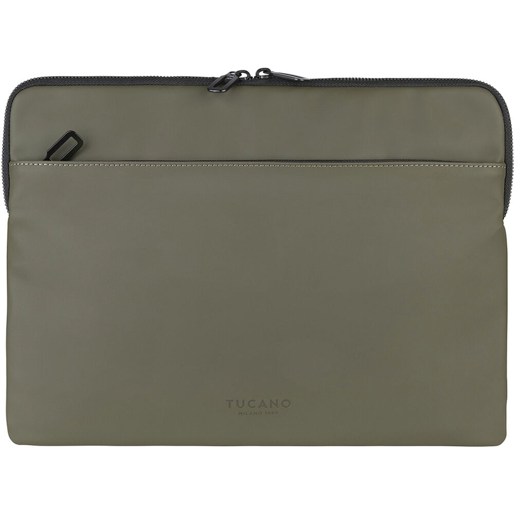 TUCANO – GOMMO – Sleeve pour Ordinateur Portable 14 et MacBook 14, en matériau caoutchouté – Vert Militaire