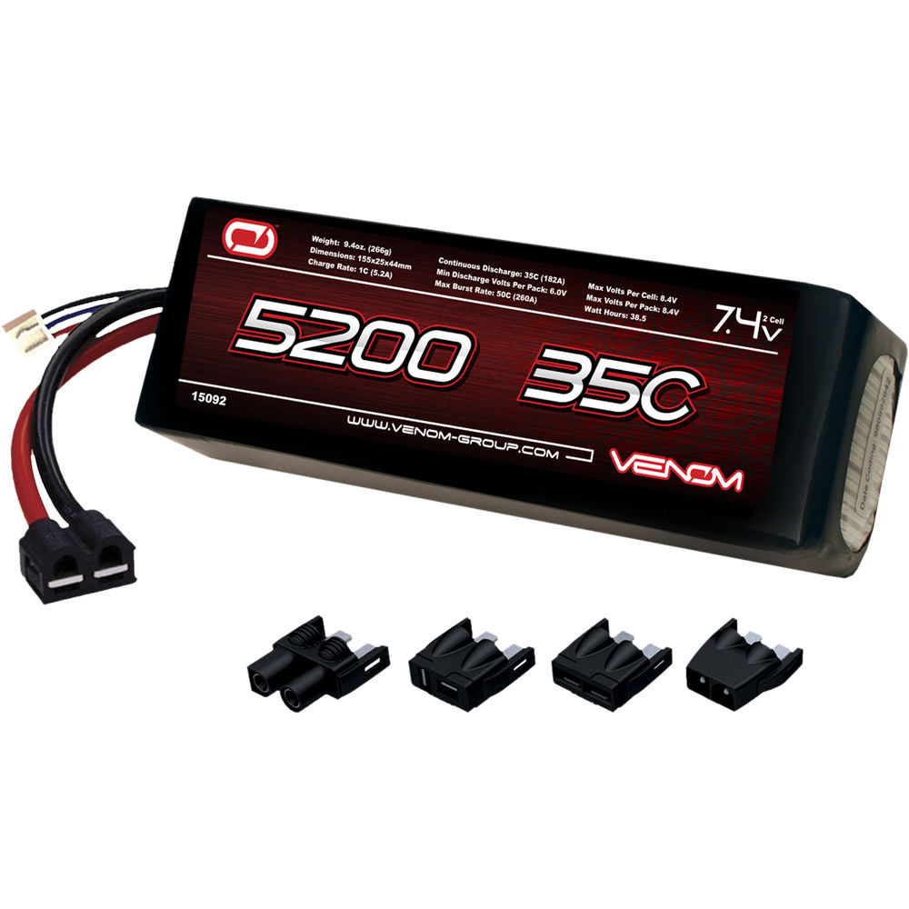 Venom Group Venom 35C 2S 7.4V 5200mAh Lipo Battery 15092 B&amp;H