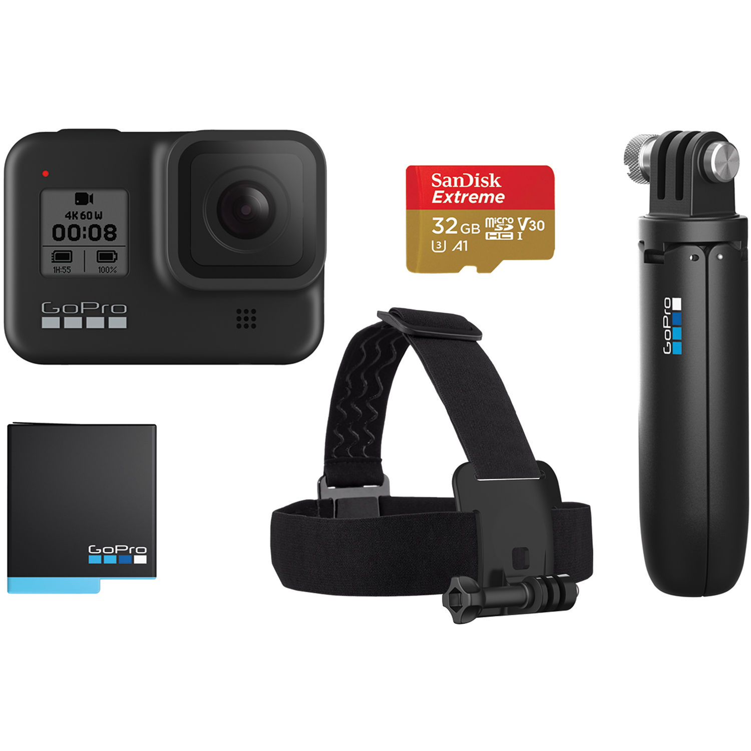 GoPro HERO8 Black Holiday Bundle CHDRB-801-XX B&H Photo Video