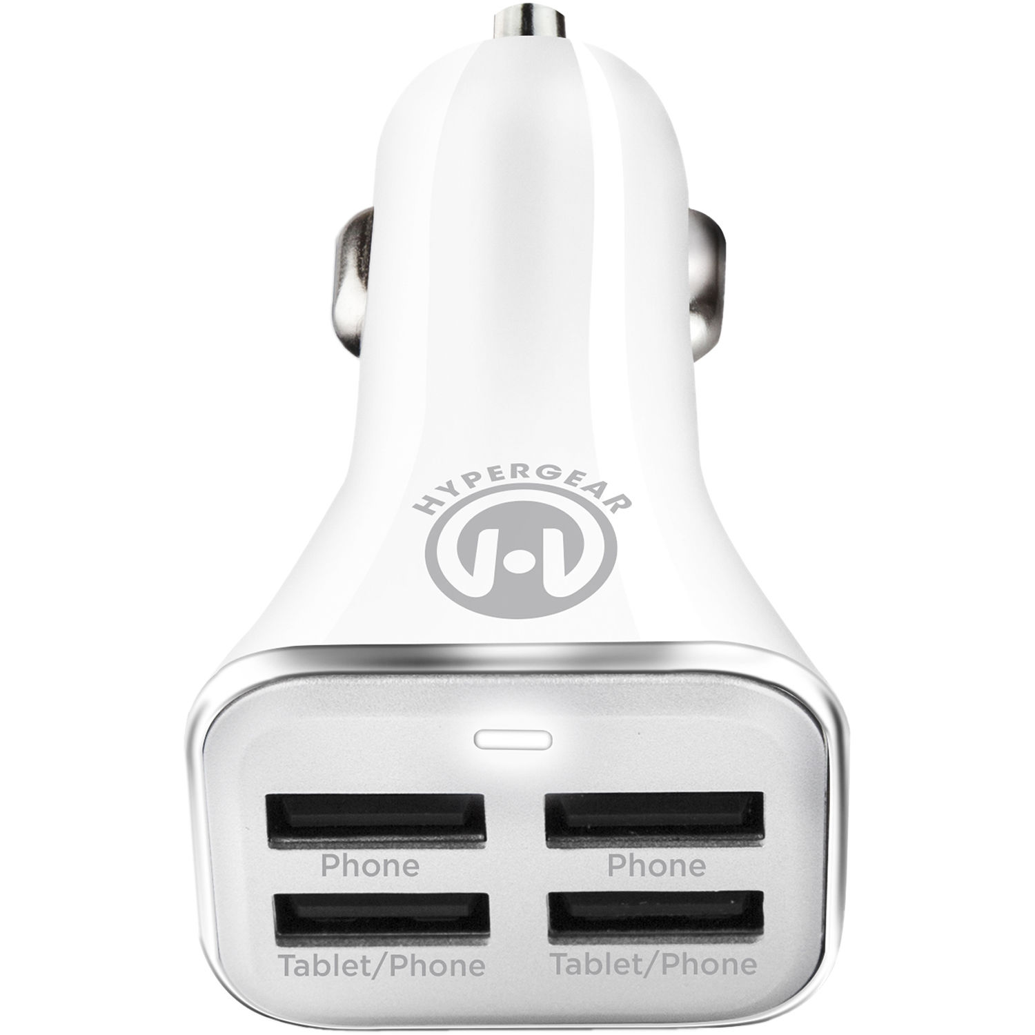 HyperGear 4Port USB Car Charger (White) 14268 B&H Photo Video