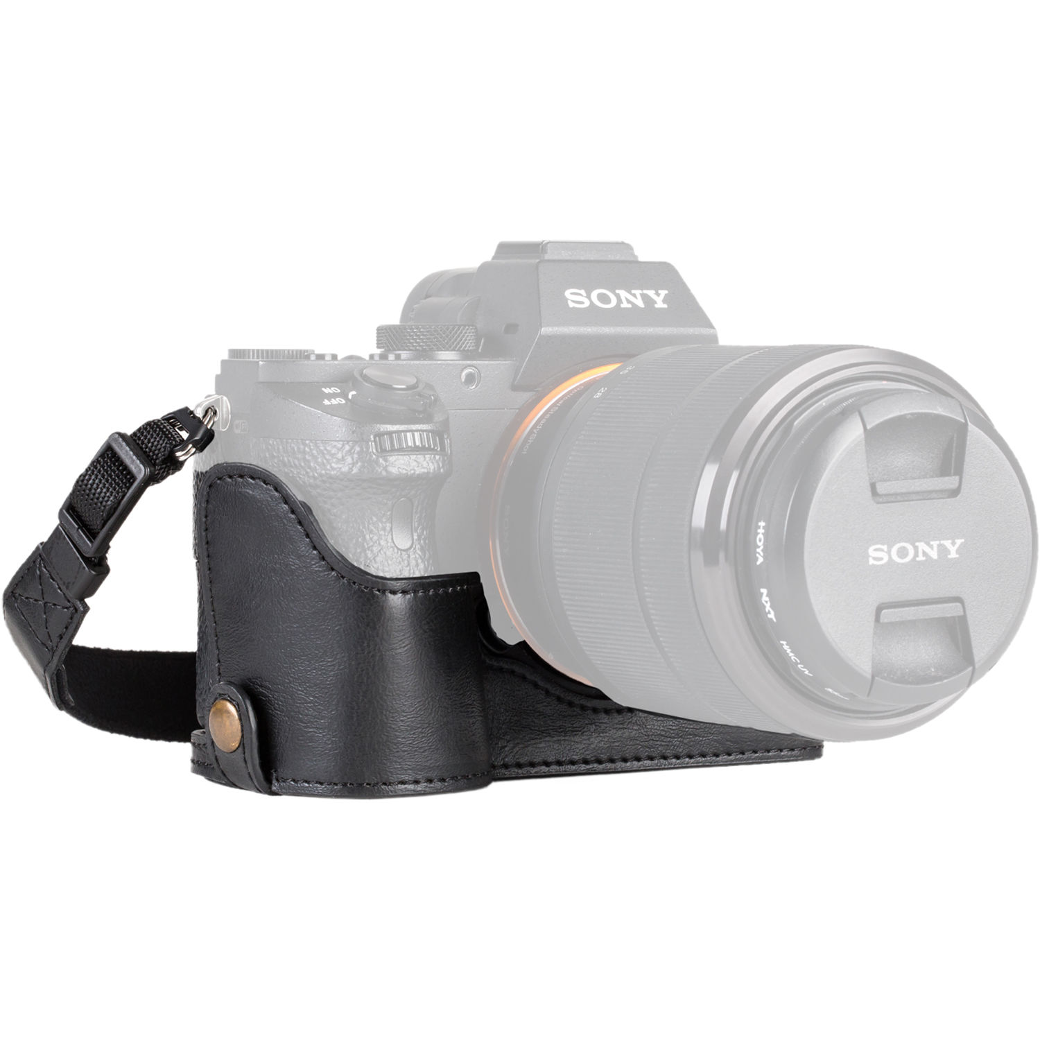 MegaGear Ever Ready - Funda de piel para cámara Sony Alpha A6100, A6400
