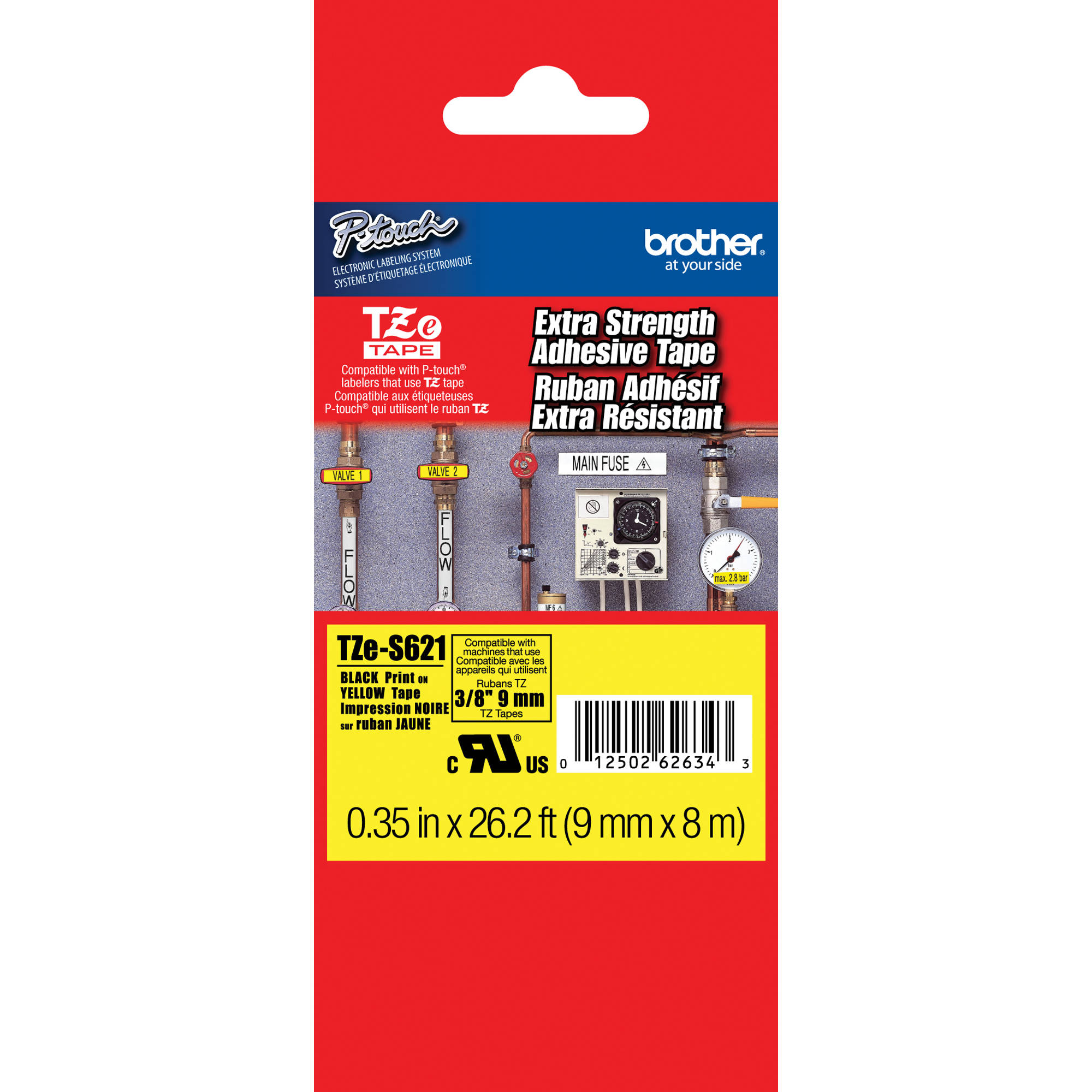Brother TZeS651 Genuine Black On Yellow Laminated P-Touch Labelling Tape - 24mm X 8m - TZe-S651 (TZE-S651) - Product Information Lookup - Super Cartridge