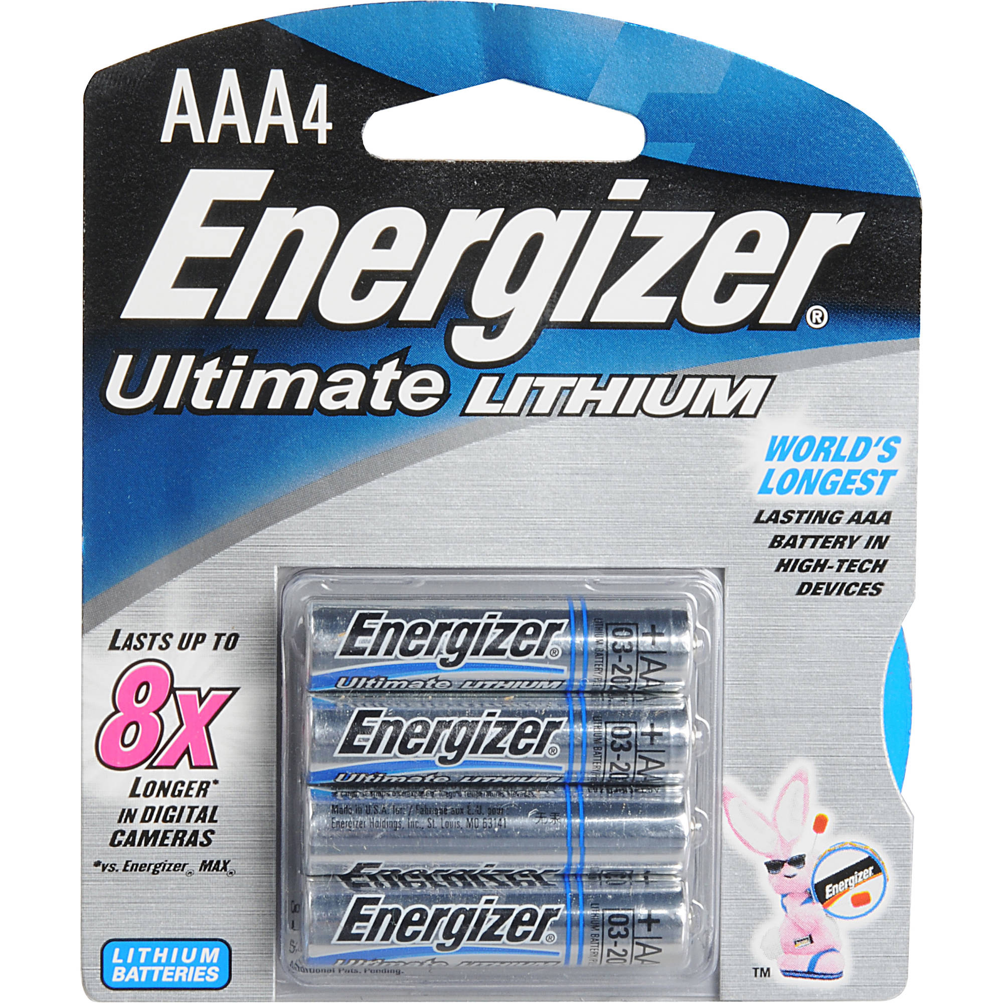 Energizer Ultimate Lithium AAA Batteries 57 EUL3A4D B H Photo