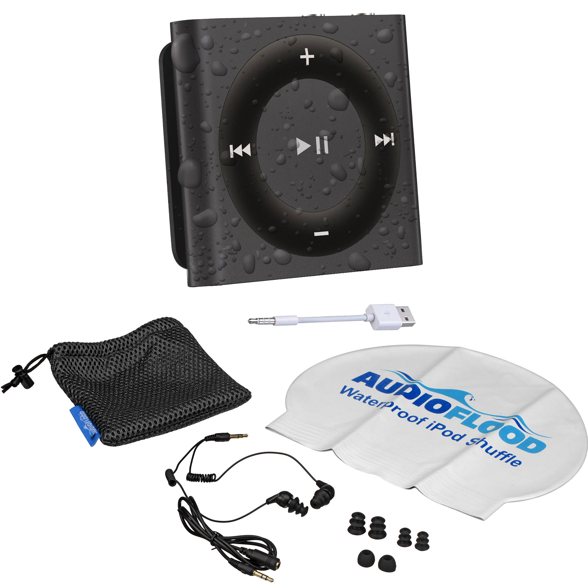 AUDIOFLOOD 2GB Waterproof iPod Bundle 