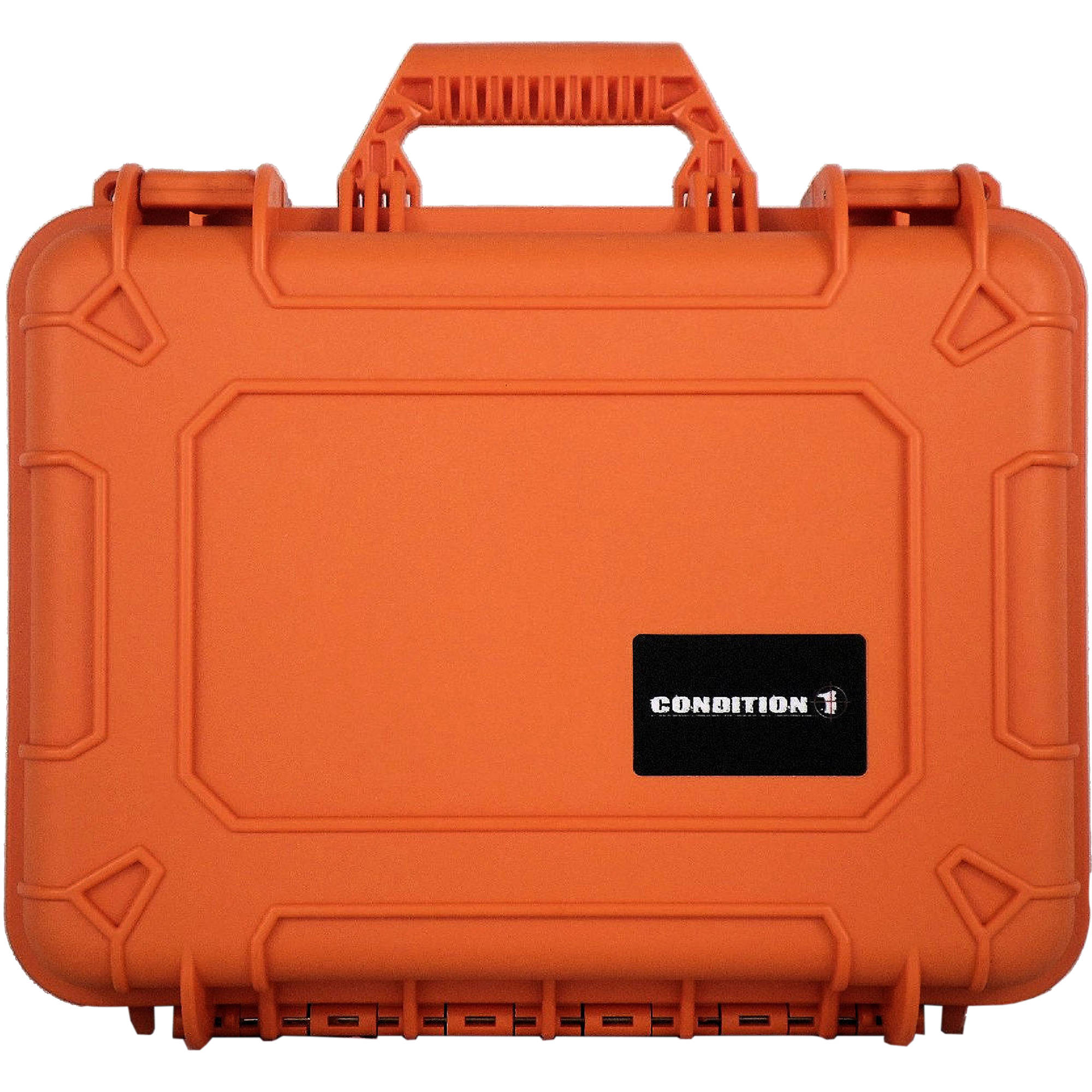 orange hard shell suitcase