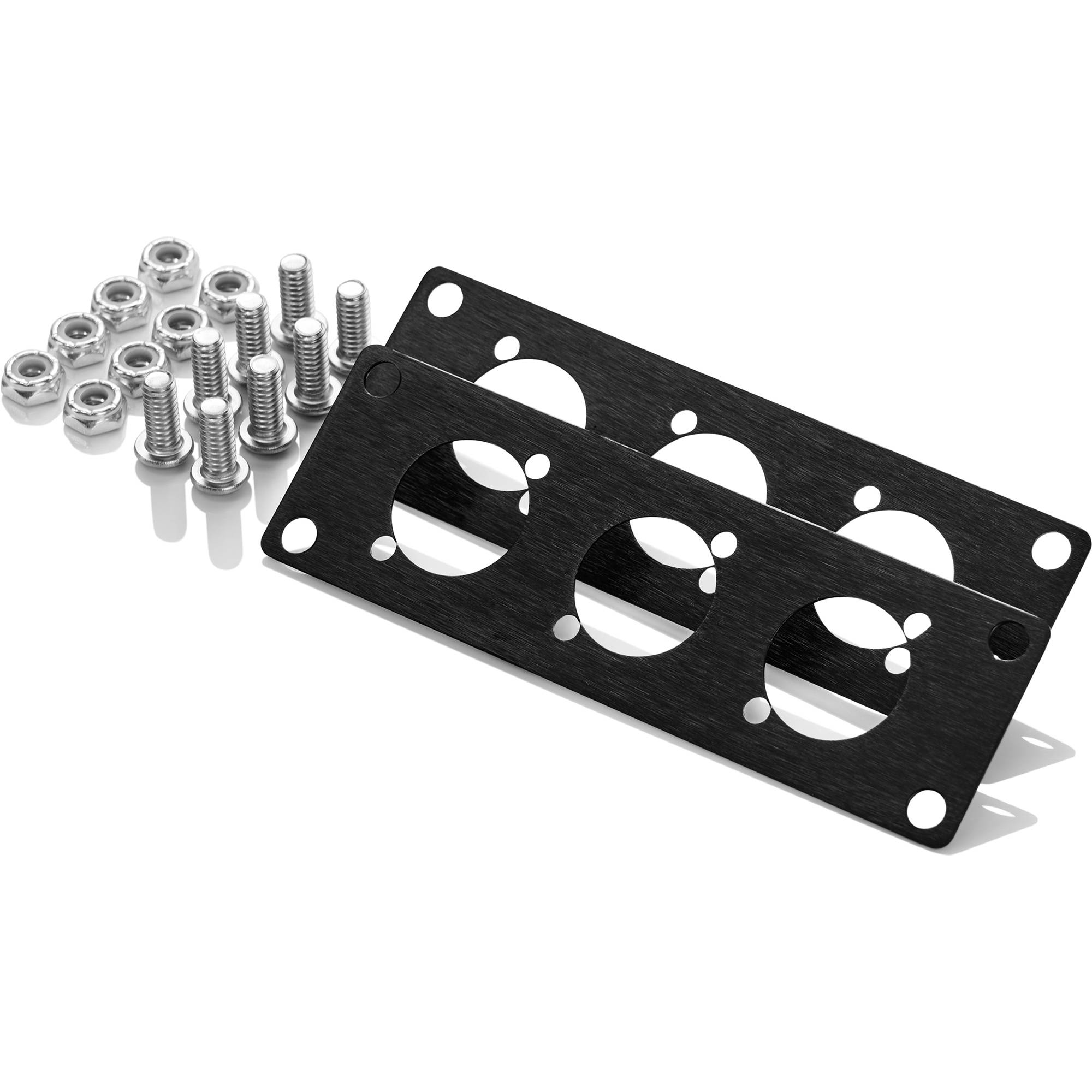 Carbon MFD Screw Plate Adapter For Neutrik XLR D-Series – 4-Pack, M3 Threads, Made In USA