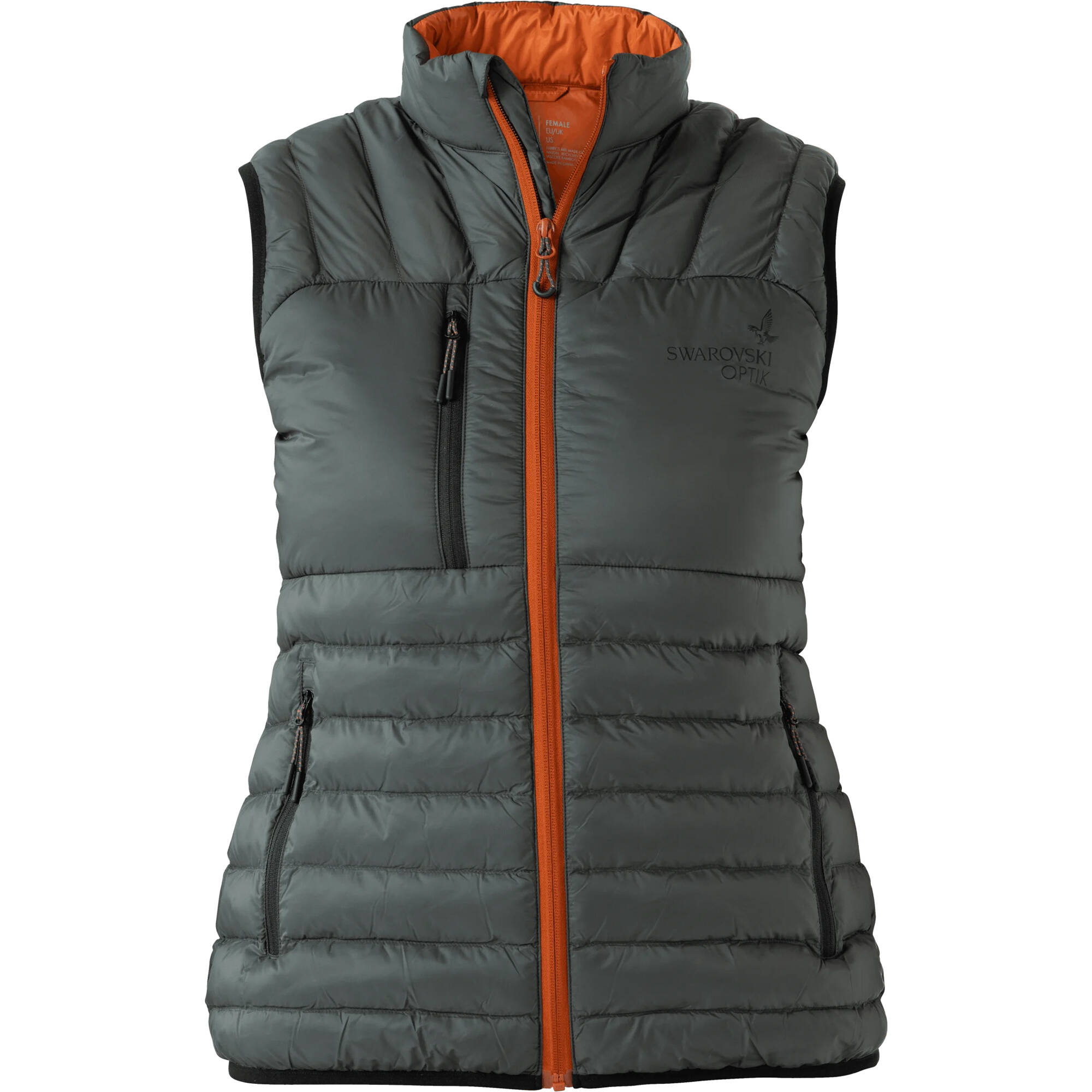 Swarovski-Embellished Denim Vest with Fur