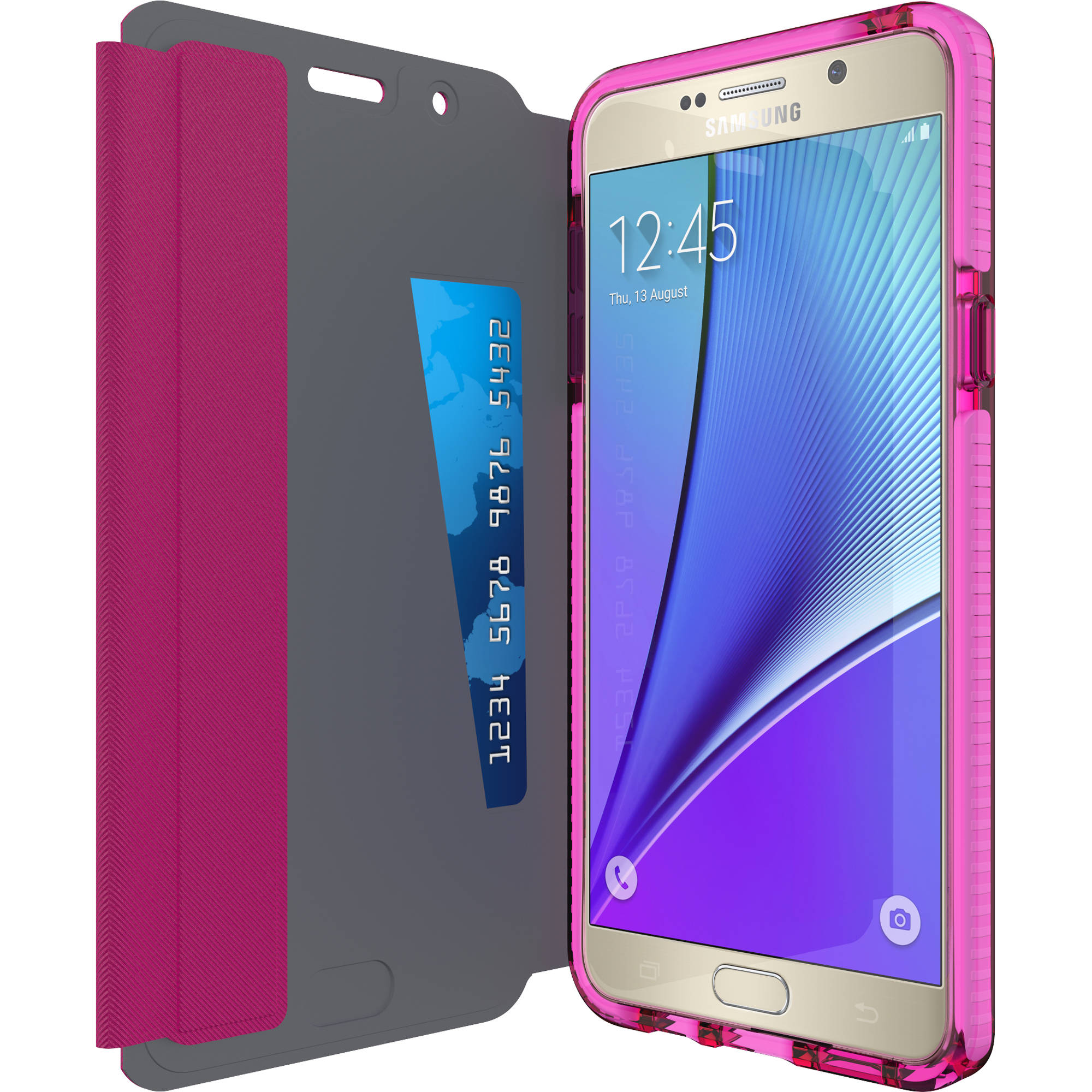 Tech21 Evo Wallet Case For Galaxy Note 5 Pink T21 4480 B H