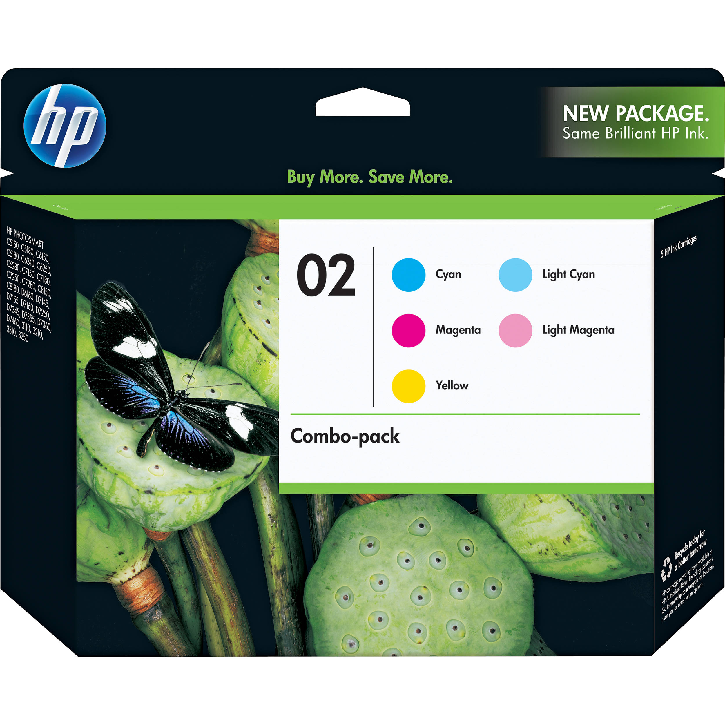 HP HP 02 Inkjet Print Cartridge Color 