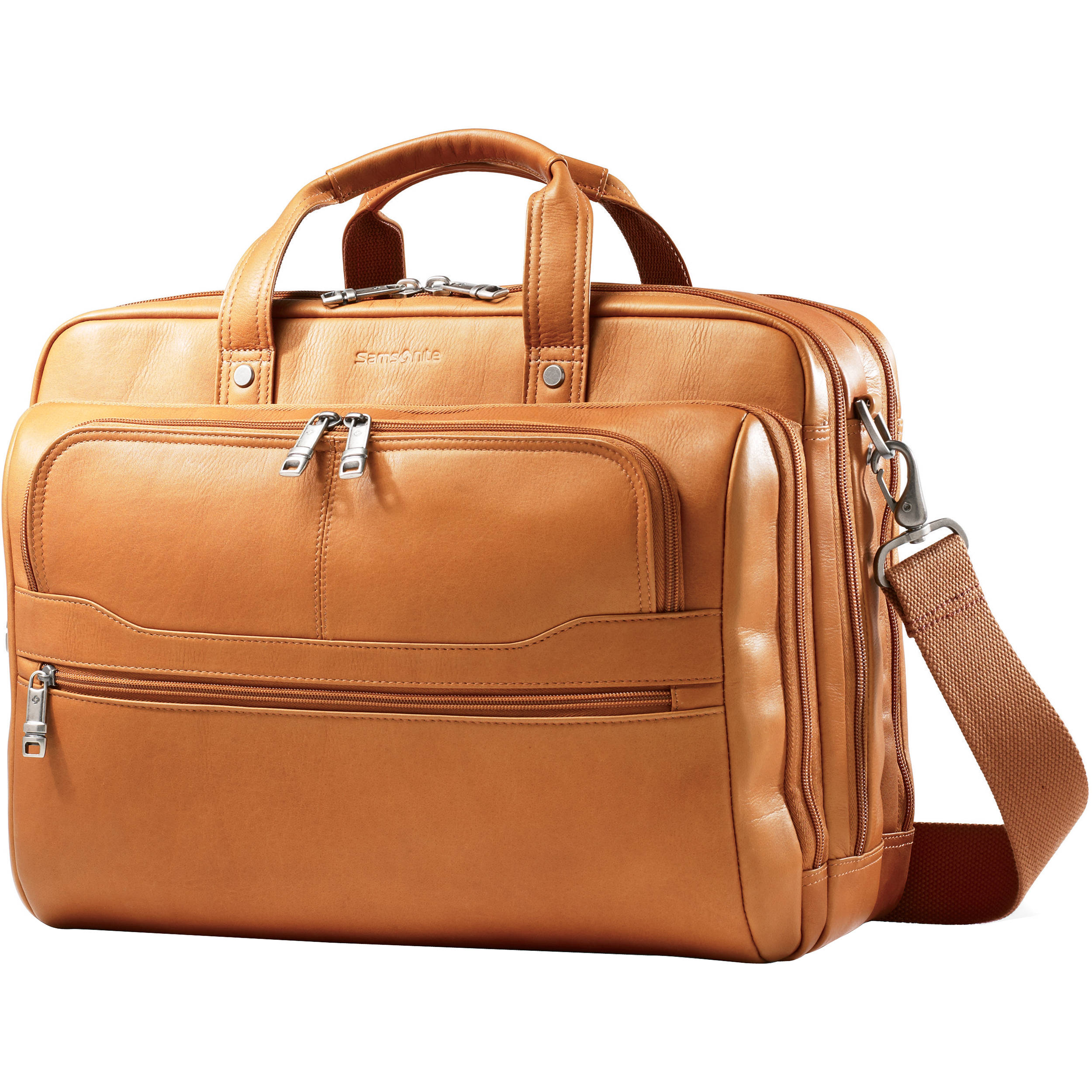 thumbnail image 2 of Samsonite Colombian Leather Flap-Over Old World Heritage Messenger Bag 2 of 12