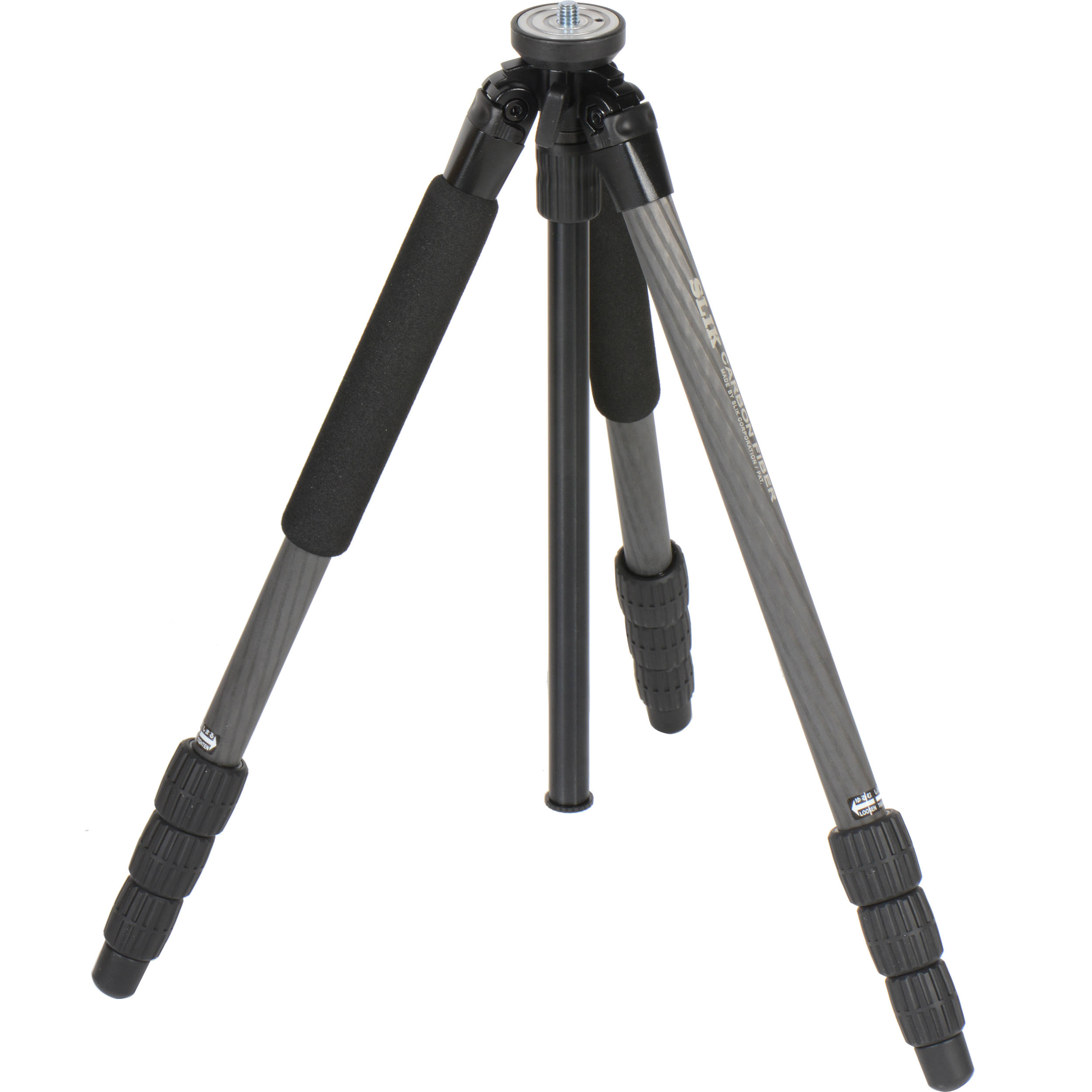Slik Pro 634 CF 4 Section Carbon Fiber Tripod 611 616 B H Photo slik-pro-634-cf-4-section-carbon-fiber-tripod-611-616-b-h-photo