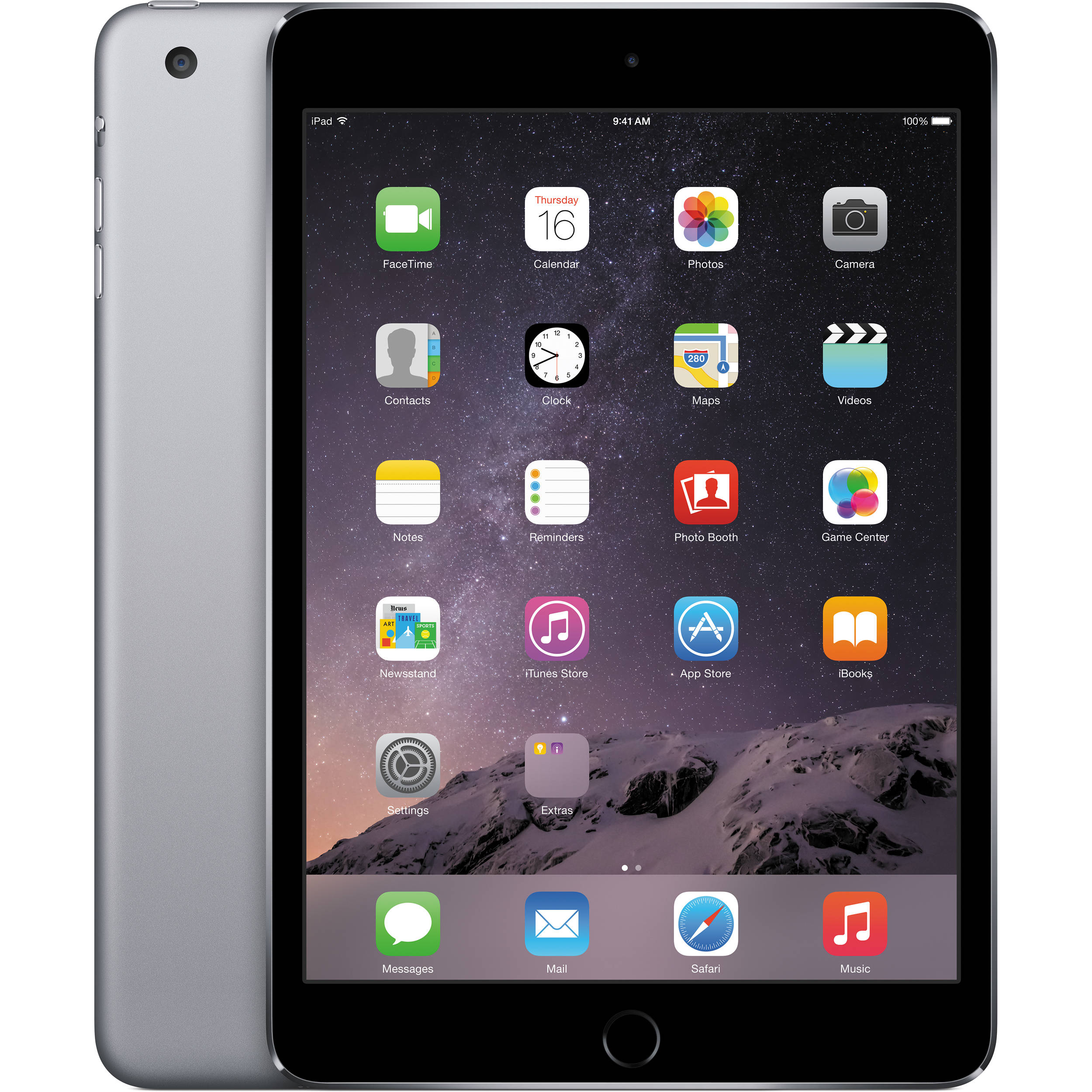 Apple 128GB IPad Mini 3 Wi Fi Only Space Gray MGP32LL A B H