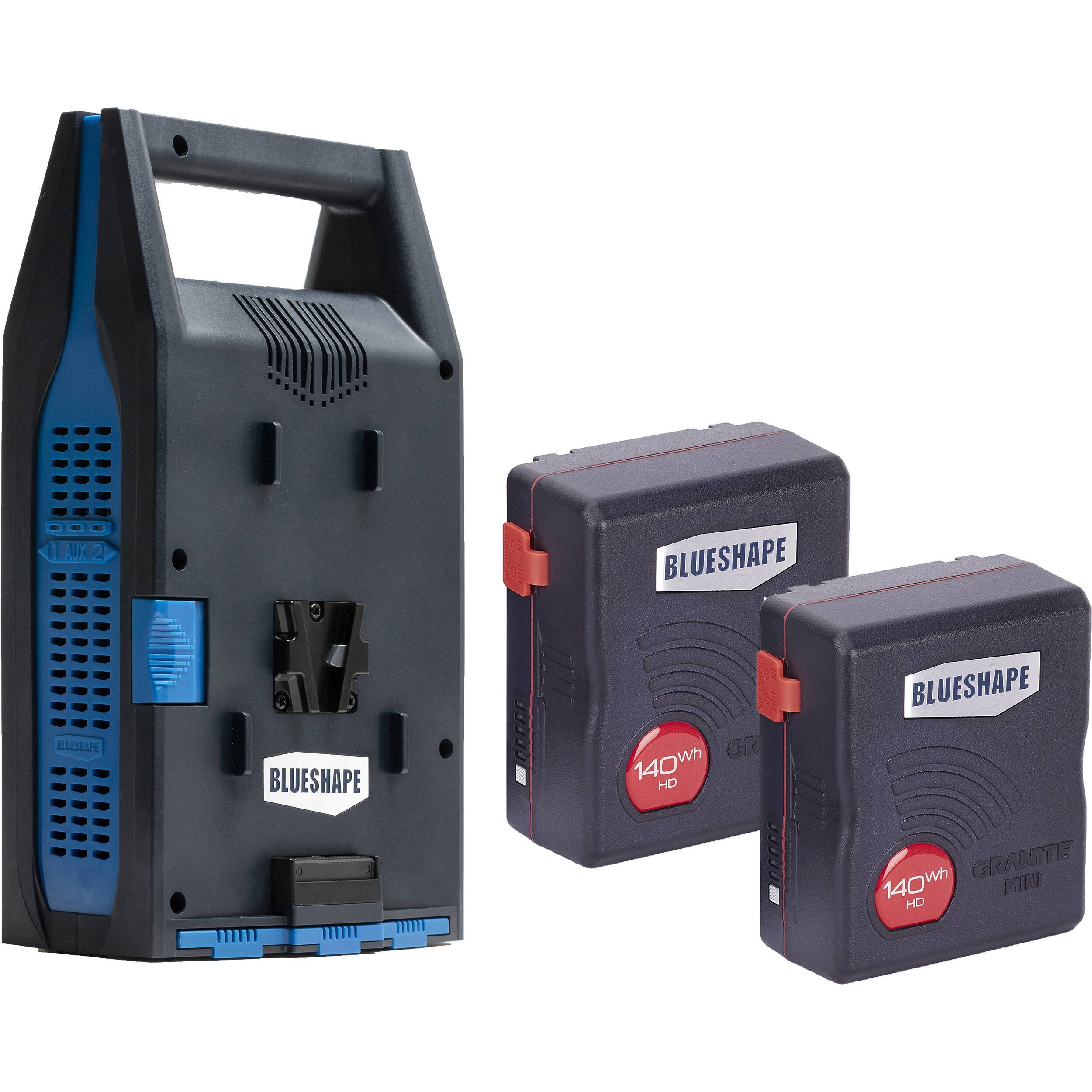Batterie V-Lock Blueshape BV150TWO GRANITE – Capacité Moyenne, Haute Performance, Wi-Fi Intégré