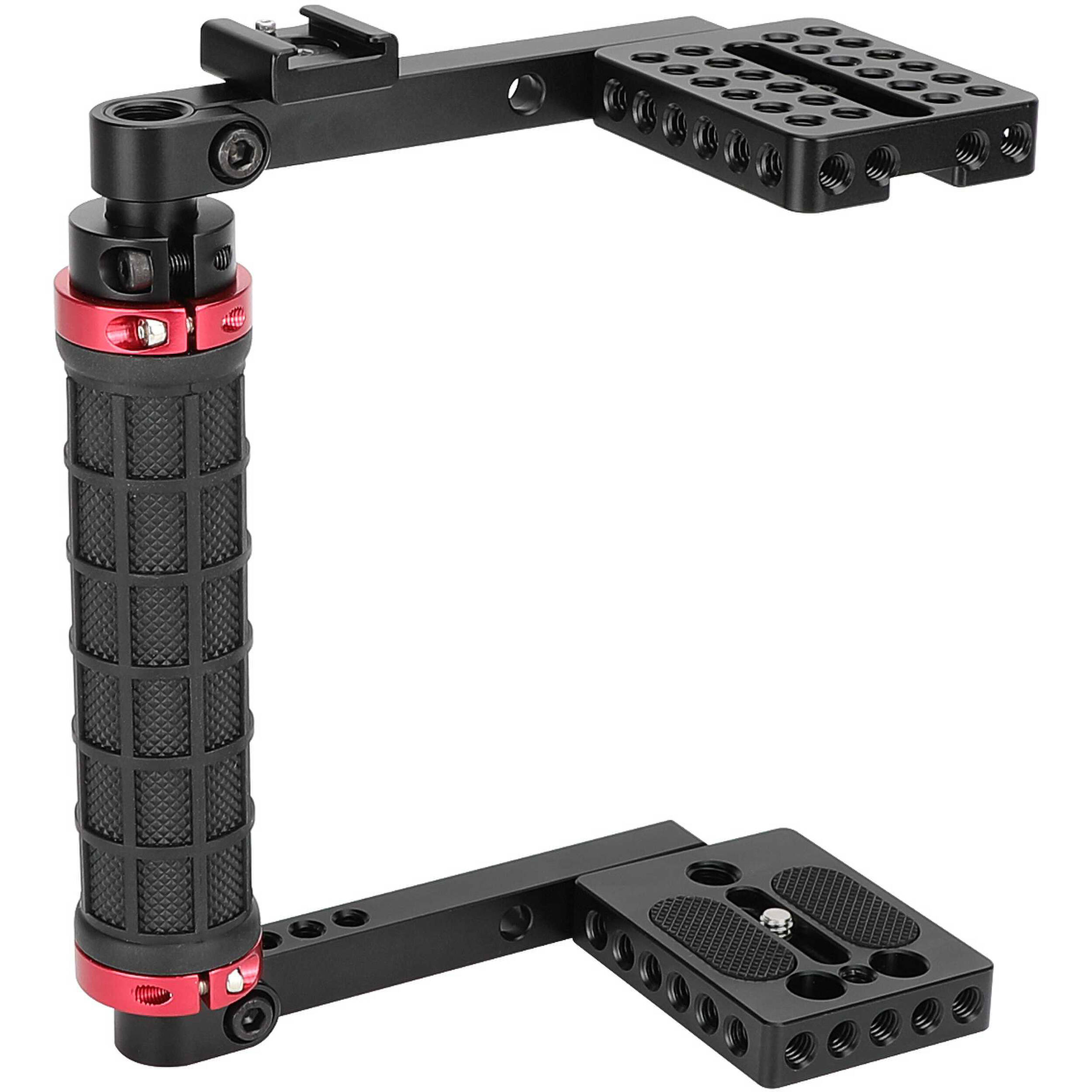 Demi-cage CAMVATE Pour Canon EOS R7 | Alliage D'aluminium Léger | Filetages 1/4" Et 3/8", 2 Supports Cold Shoe