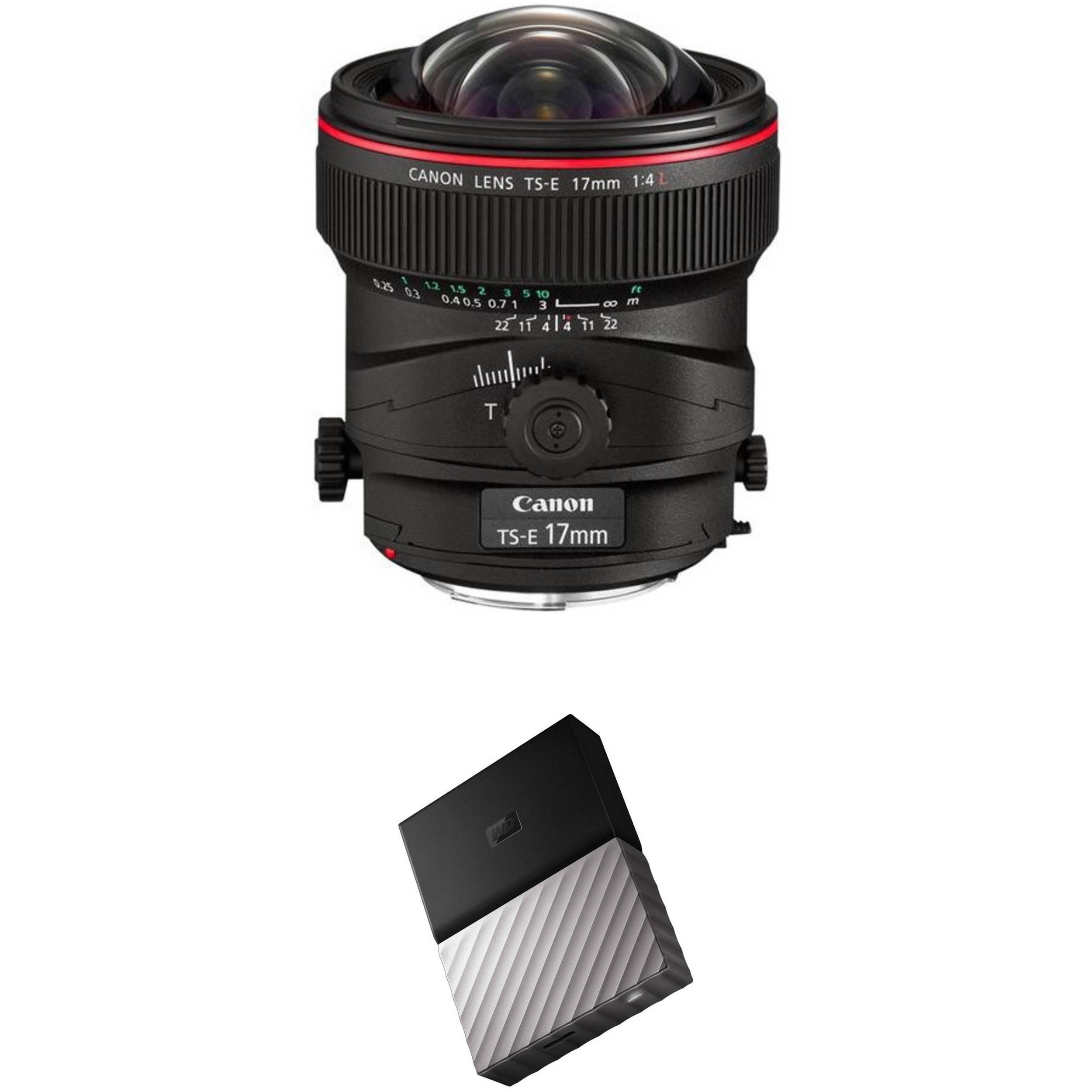 Canon TS E 17mm F 4L Tilt Shift Lens With External Hard Drive