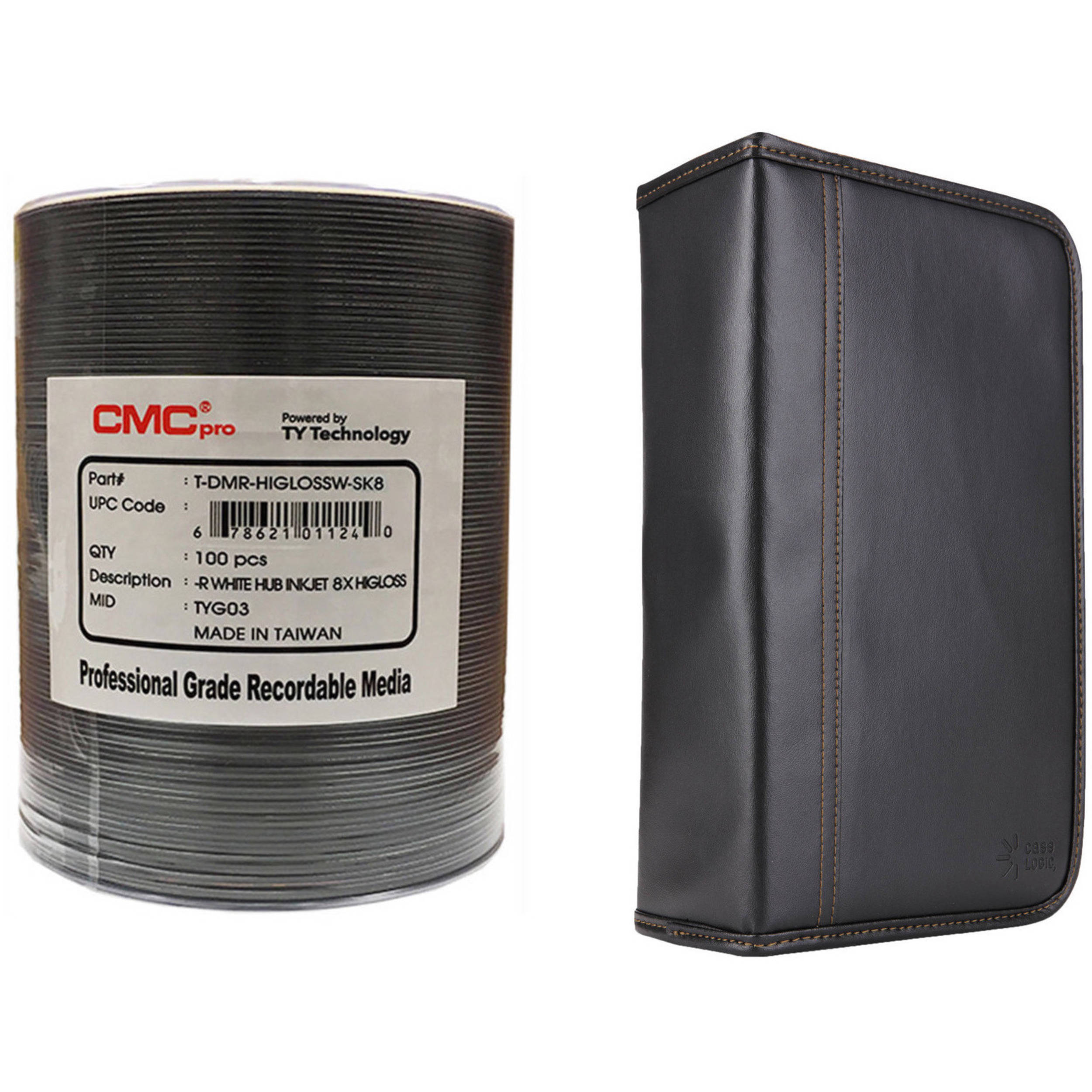 CMC Pro 4.7GB DVD-R 8x White, High-Gloss Inkjet Hub Printable