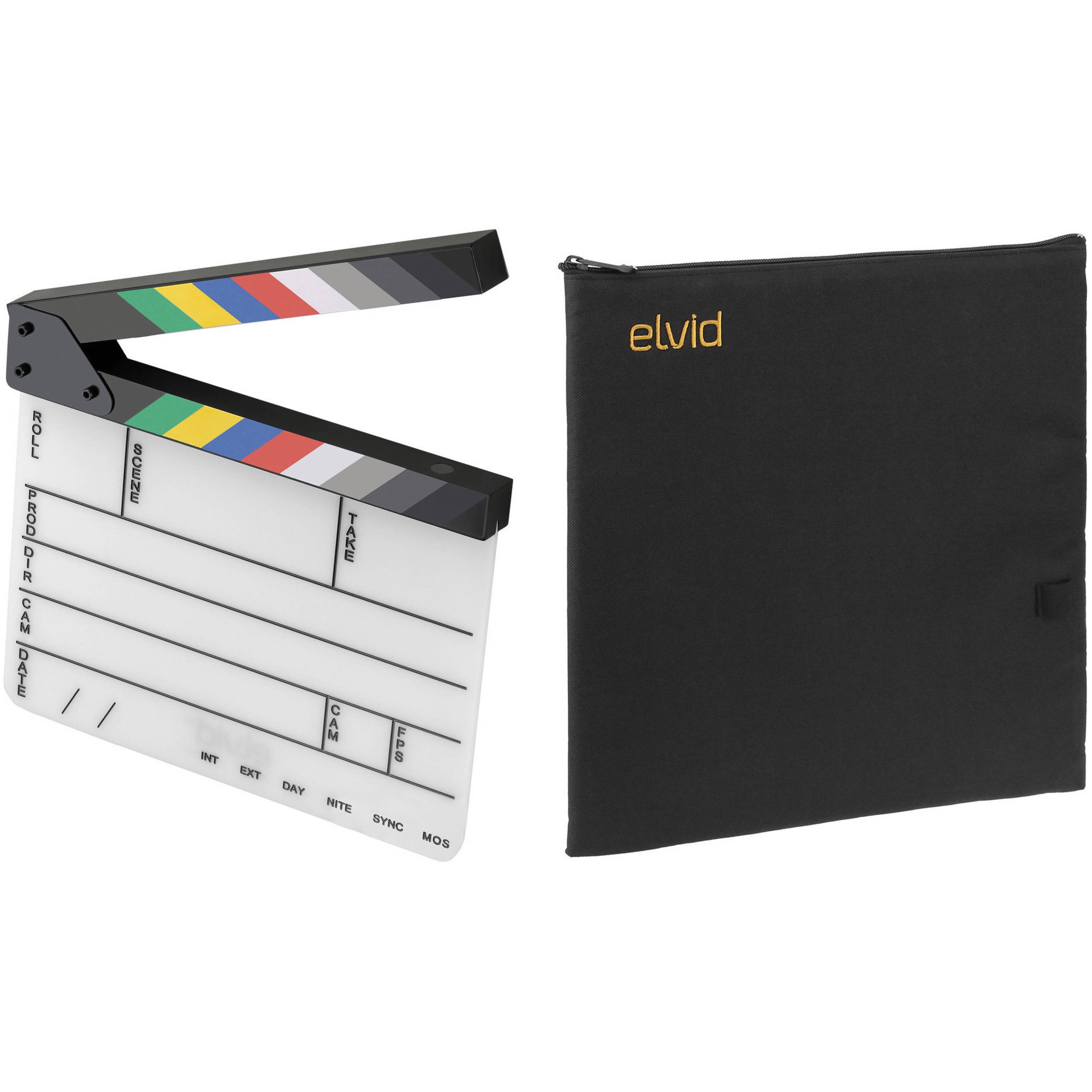 Elvid 9-Section Acrylic Dry Erase Production Slate PS-911-CK B&H