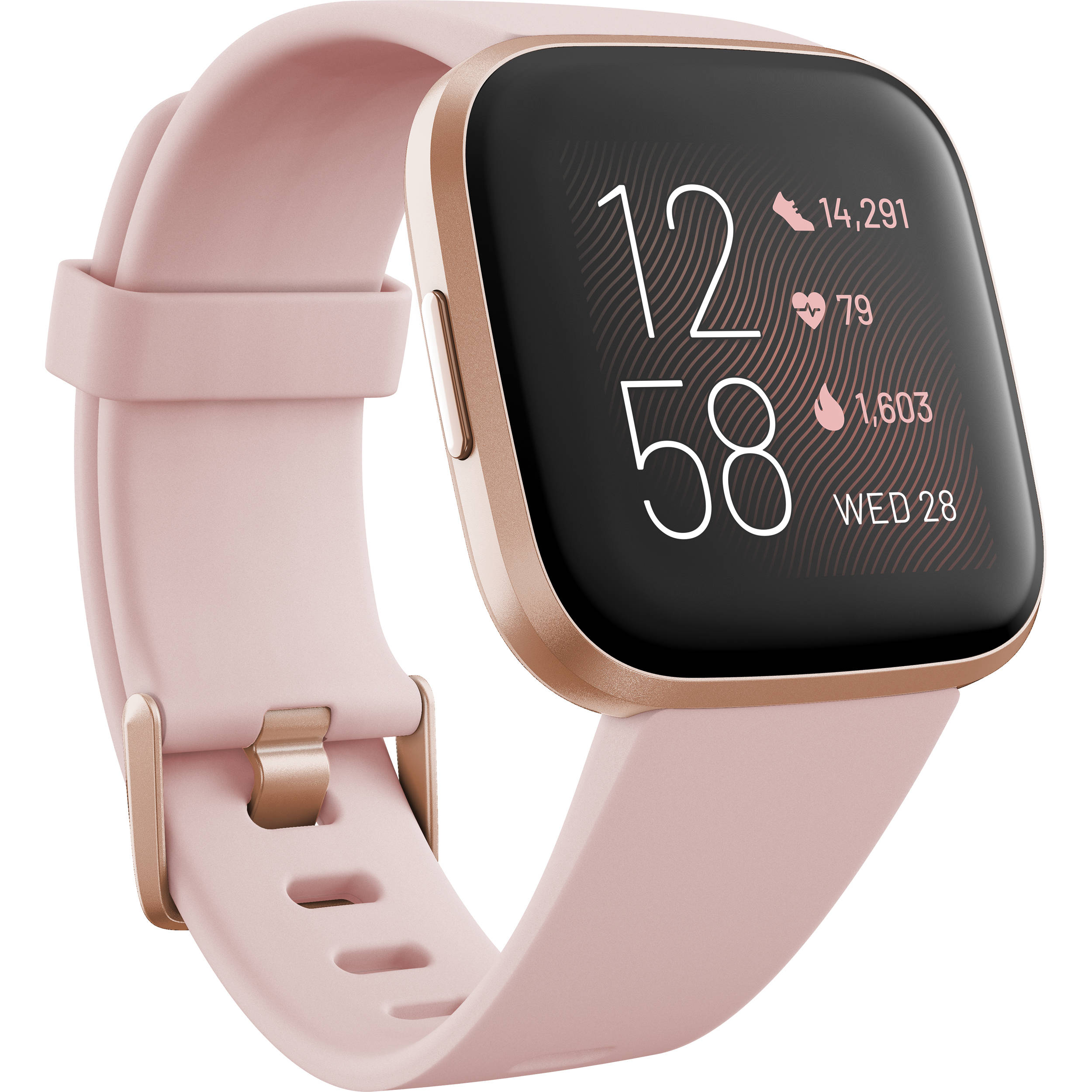 Fitbit Versa 2 Health & Fitness Smartwatch FB507RGPK B&H Photo