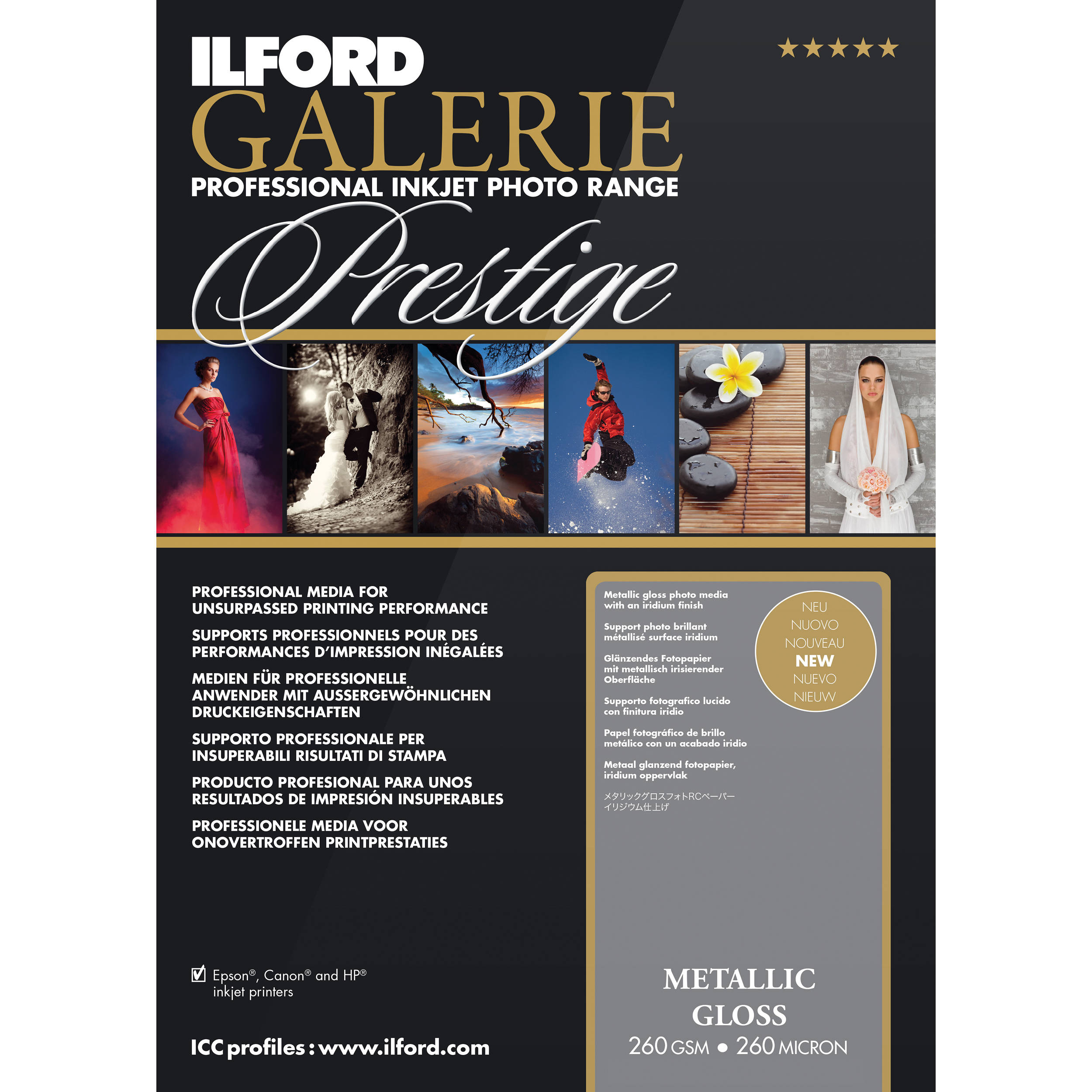 Ilford GALERIE Prestige Metallic Gloss Paper 2003182 B&H Photo