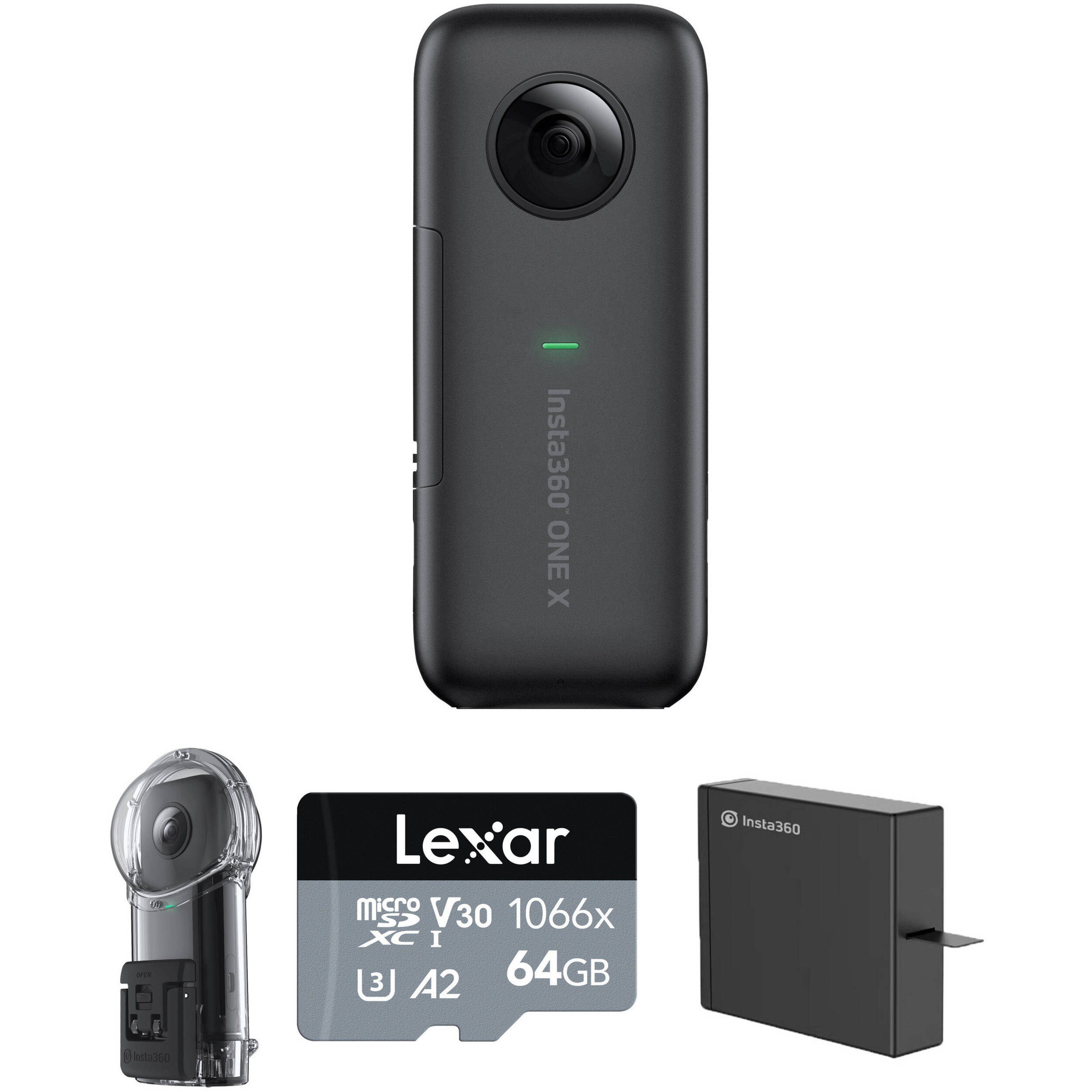 Insta360 ONE X Camera Kit With Dive Case And 64GB Extreme UHS I