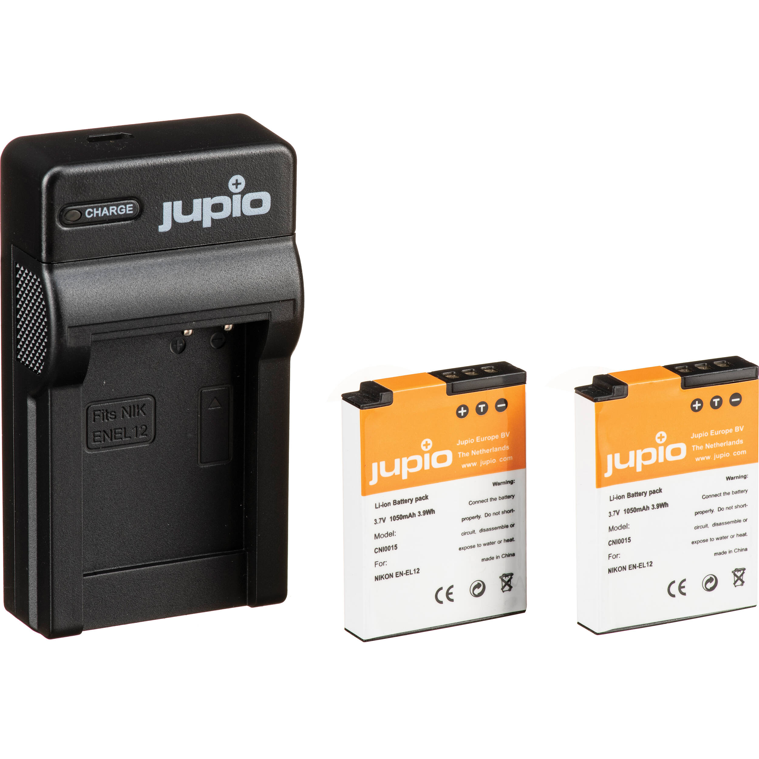 Jupio Pair Of EN EL12 Batteries And USB Single Charger CNI1000