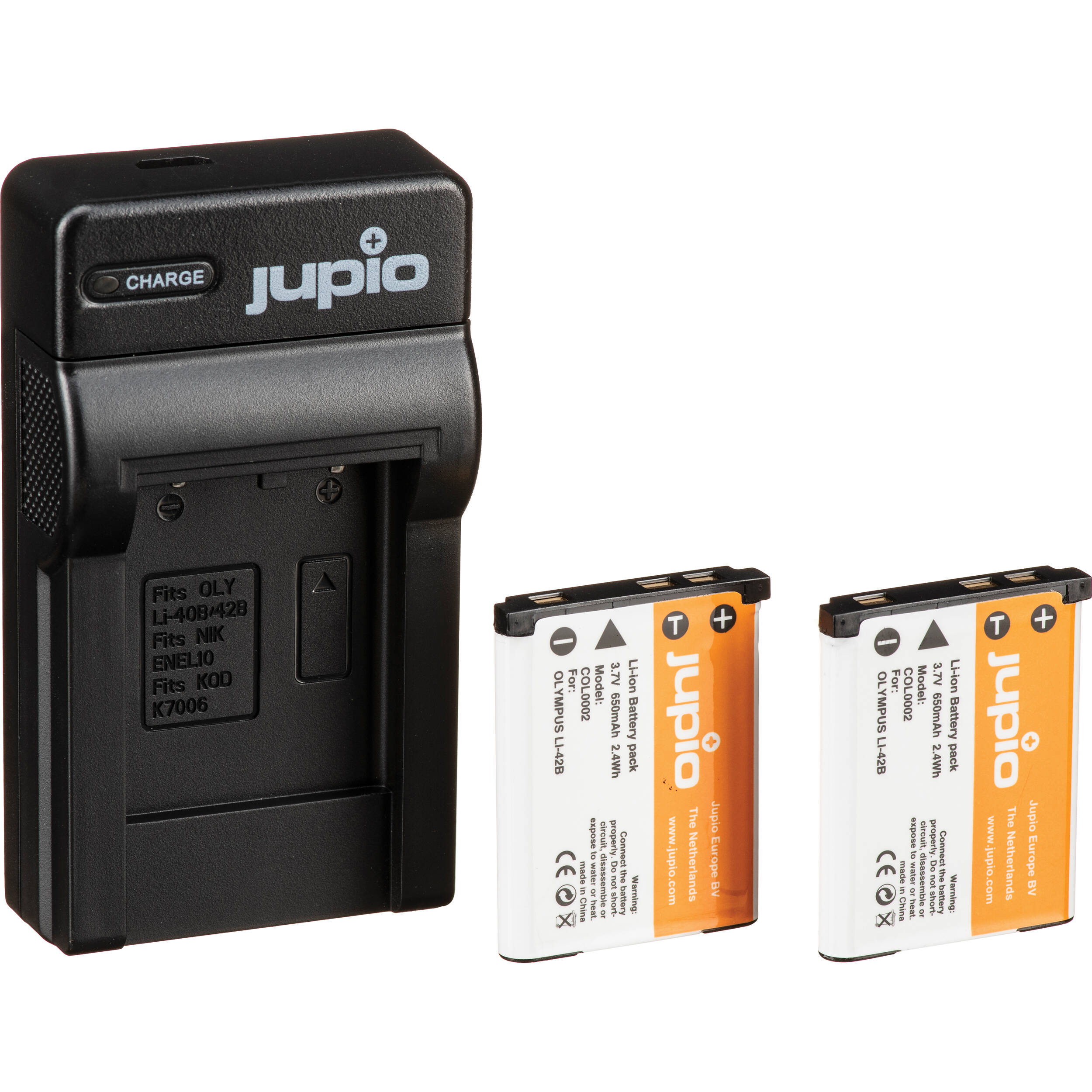 Jupio Pair Of LI 40B Batteries And USB Single Charger COL1002