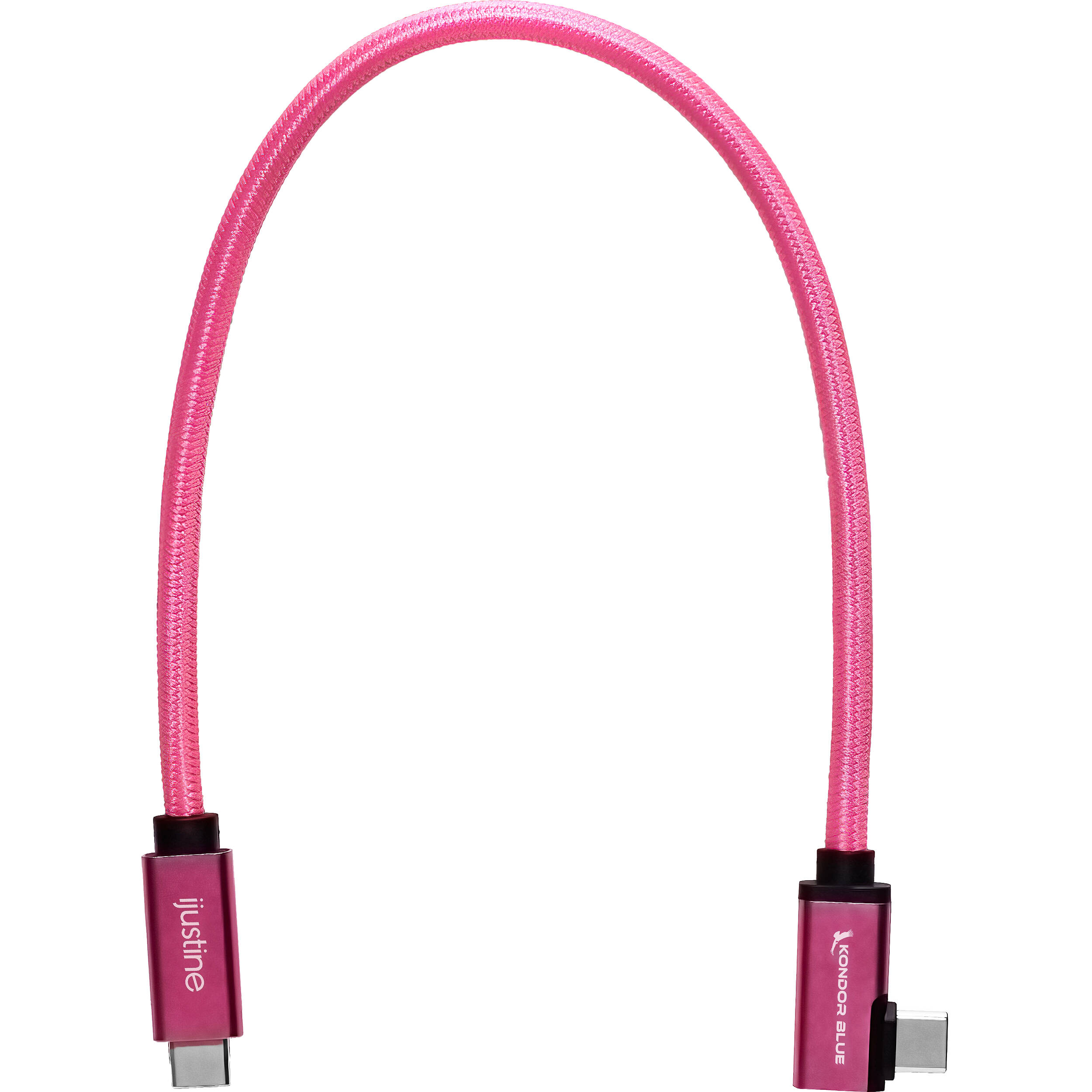 Cavo USB-C 3.1 Gen 2 Kondor Blue Con Connettore Angolato 12" (Nero) - Perfetto Per Rig Video