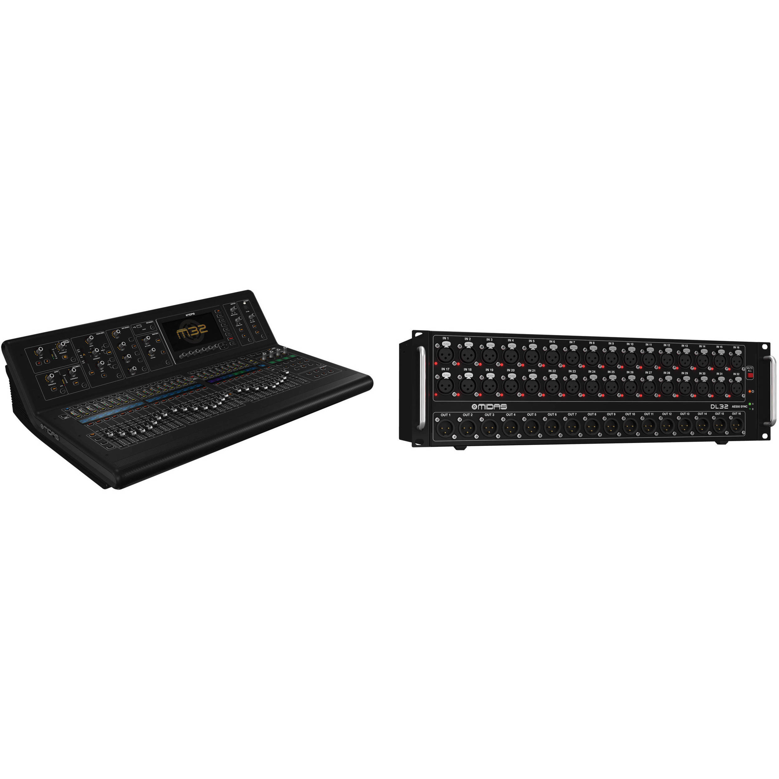 Midas M32-IP Digital Console Kit with DL32 Stage Box B&H Photo