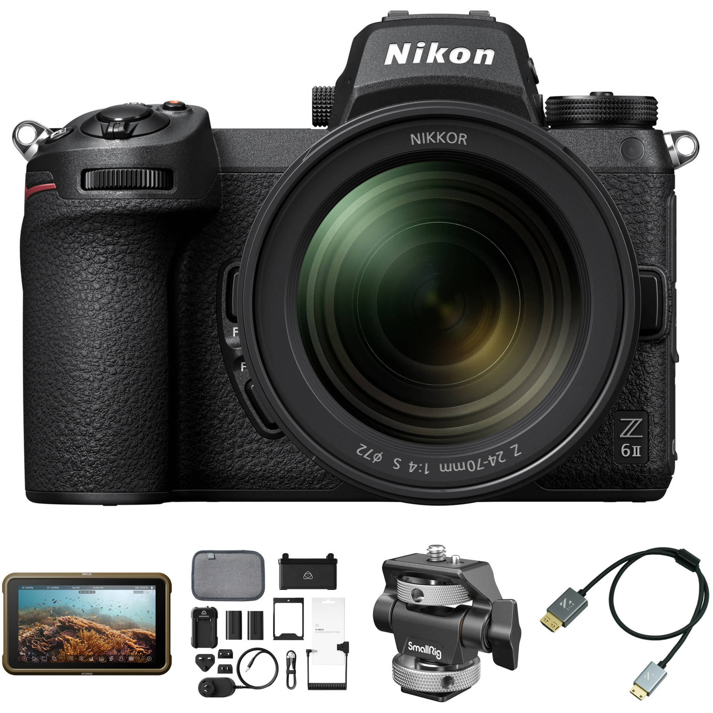 Nikon Z6 II Mirrorless Camera with 2470mm f/4 Lens and