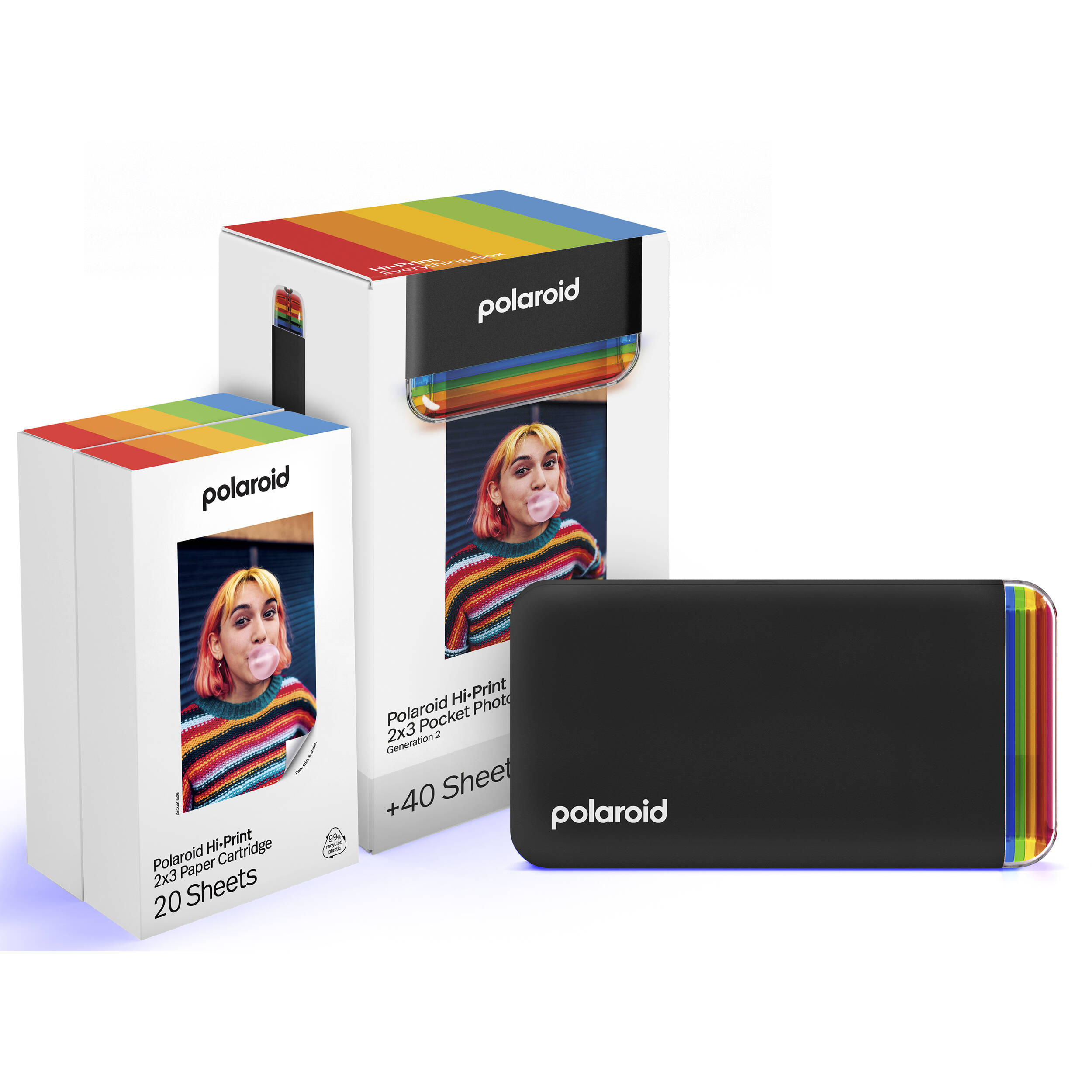 Cartucho Papel Polaroid Hi-Print - 40 Folhas 2x7cm