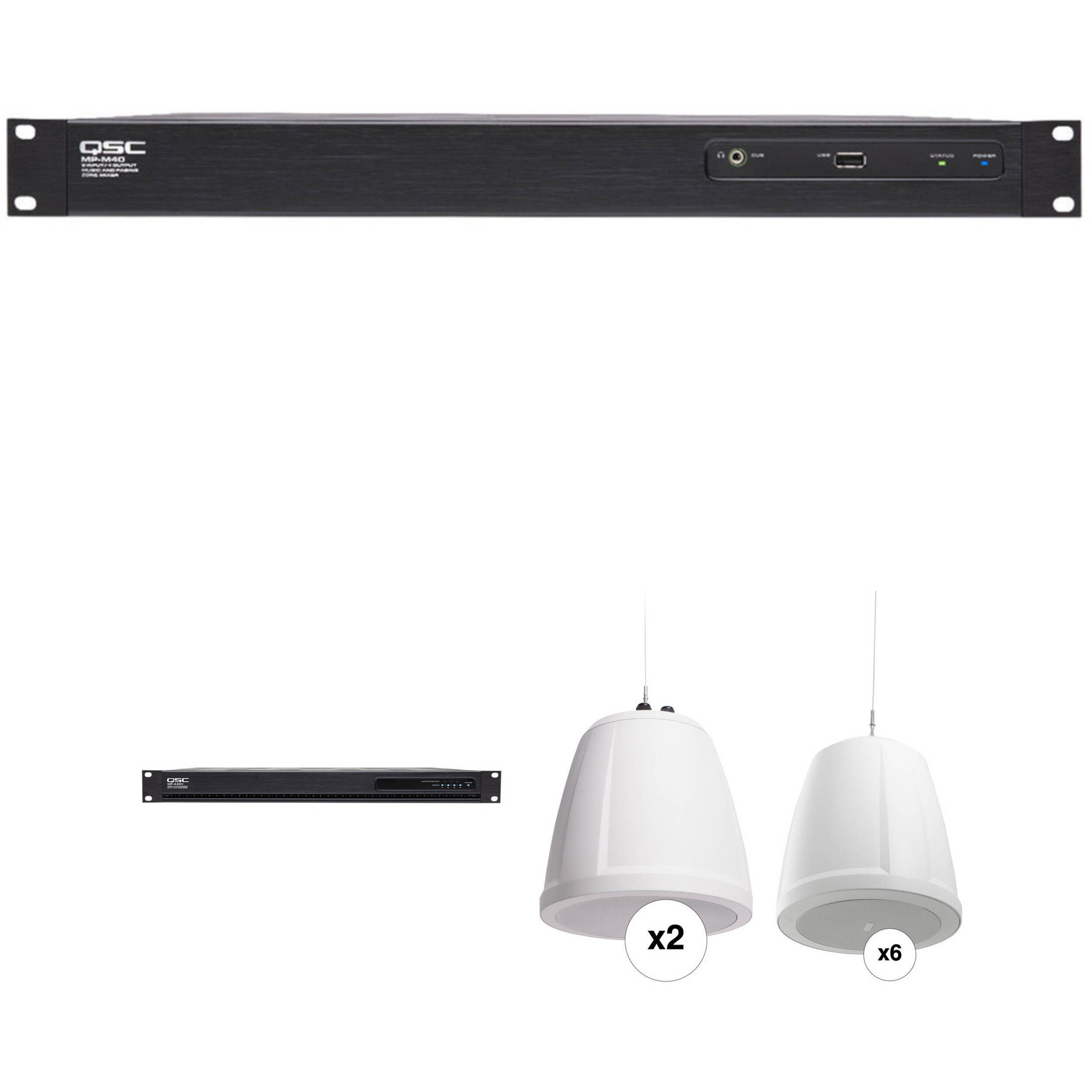 Qsc Bar QSC Business Music Kit for 1500Ft² High-Energy Sports Bar