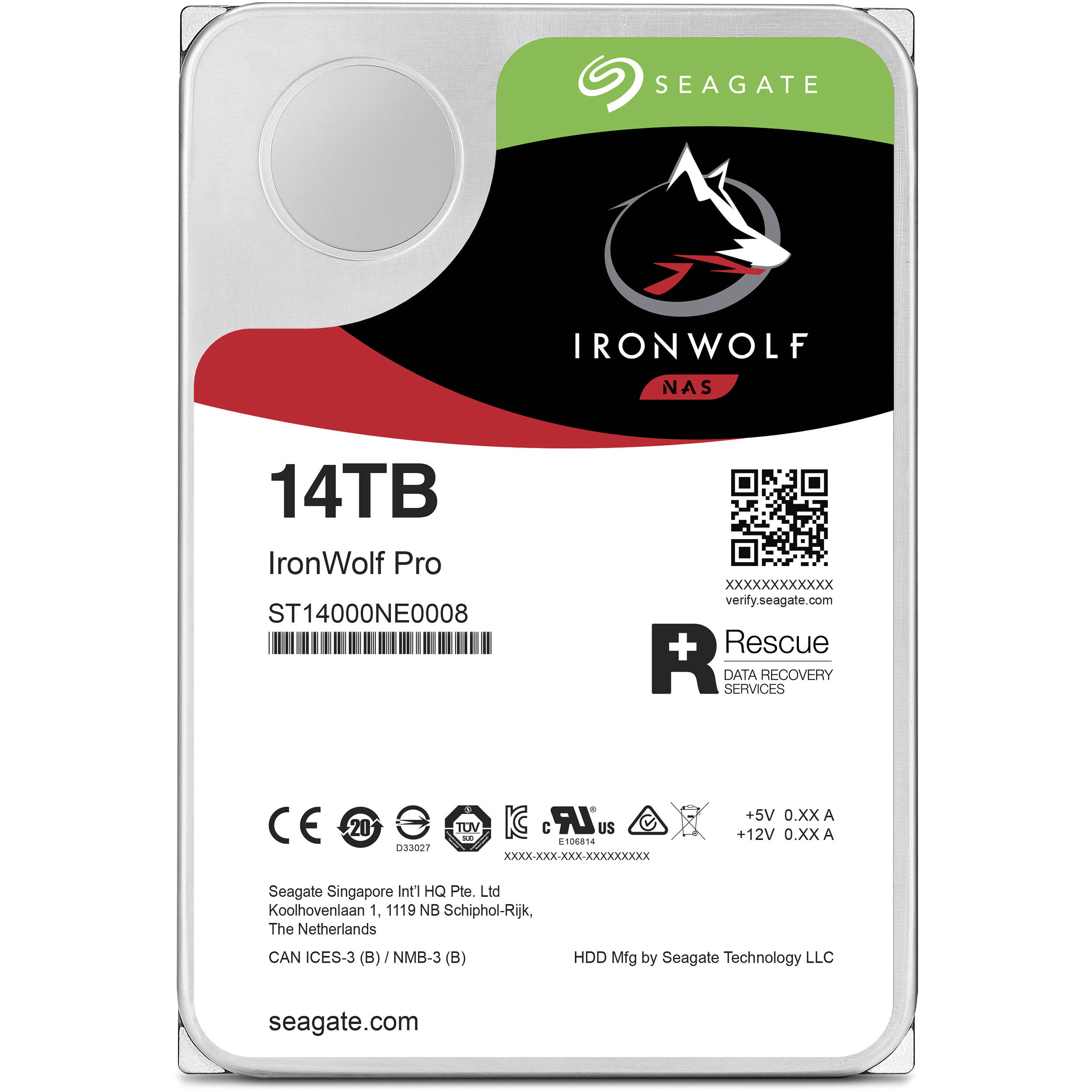 Seagate 14TB IronWolf Pro 7200 Rpm SATA III 3 5 ST14000NEA008