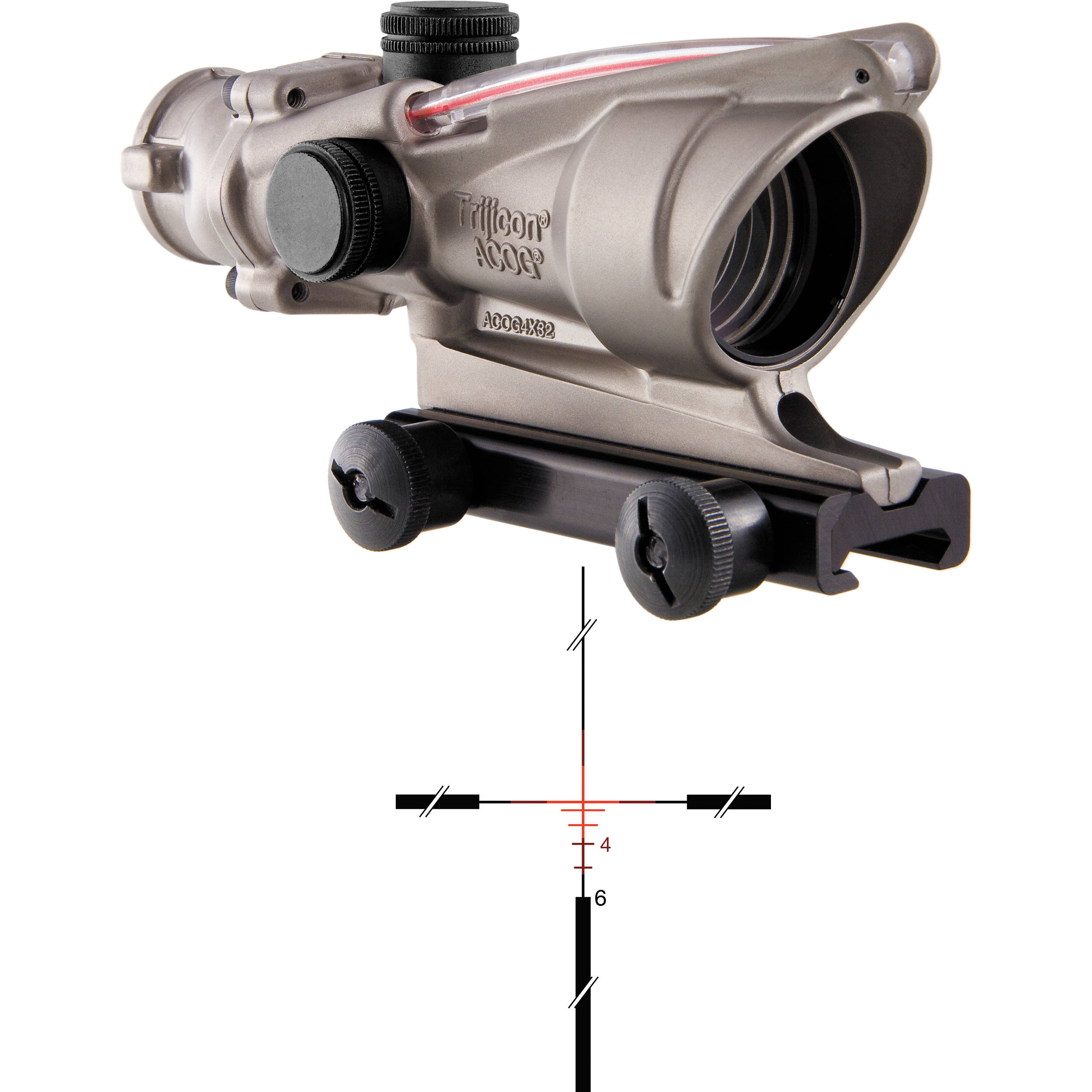 Trijicon 4X32 Acog Rifle Scope, Led Red Crosshair – PCWH