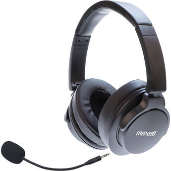 Maxell 199685 ANC-BT32 Active Noise Cancellation Bluetooth Headphone w/Boom MIC (Black)
