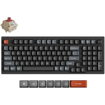 Keychron - V5 Ultra 8k 96% Custom Red Switch Mechanical Gaming Keyboard with Programmable ZMK Launcher Software - Black - image 2