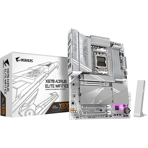 Gigabyte X870 Aorus Elite WiFi7 Ice motherboard