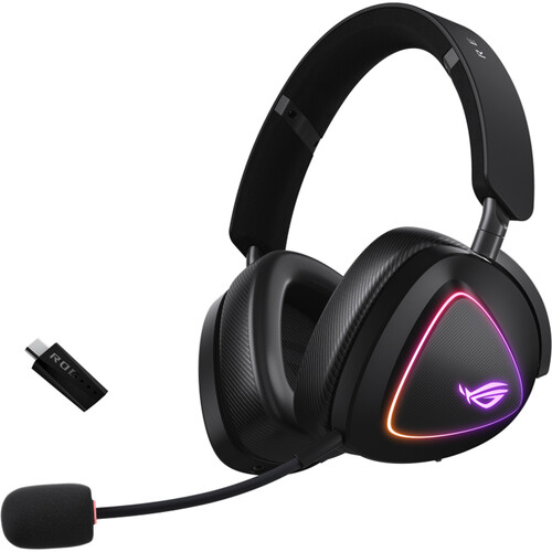 ASUS ROG Delta II Wireless Gaming Headset with Detachable Mic (Black)