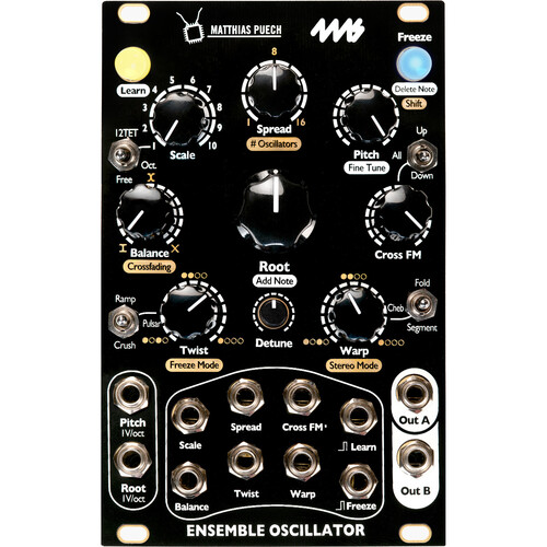 4ms Ensemble Oscillator Eurorack Module (Black, 16 HP) ENOSCB