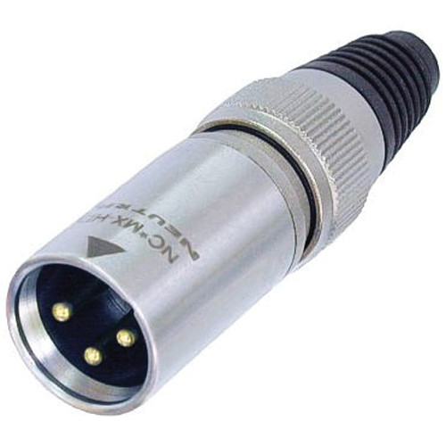 NC3MX-HD Conector macho de 3 contactos, con proteccion de goma
