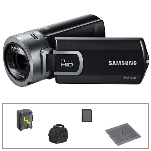 Samsung HMX-Q20 HD Flash Camcorder (Black) with Basic