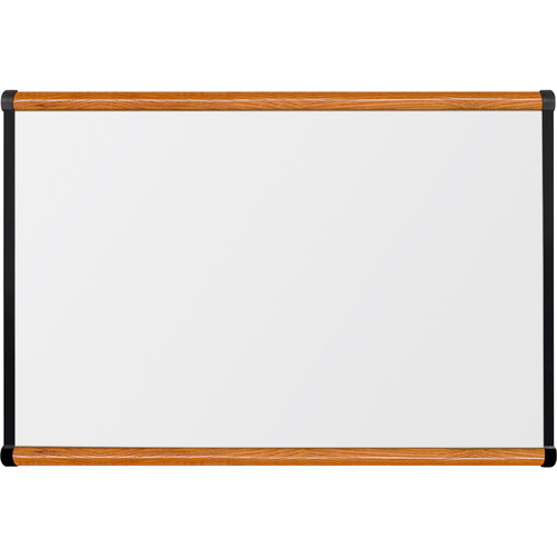 Best Rite Porcelain Steel Whiteboard with Medium Oak 202OB02