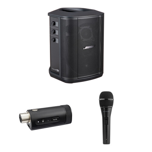 Bose S1 Pro+ Portable PA System With Bluetooth - Wireless Speaker With XLR Transmitter