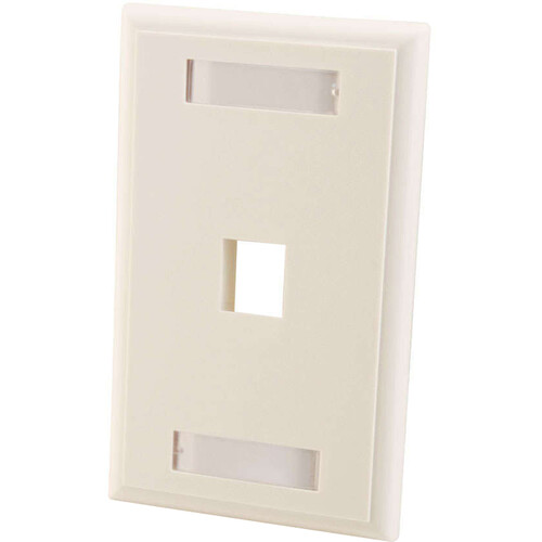C2G Single-Port Keystone Wall Plate (White) 03410 B&H Photo Video