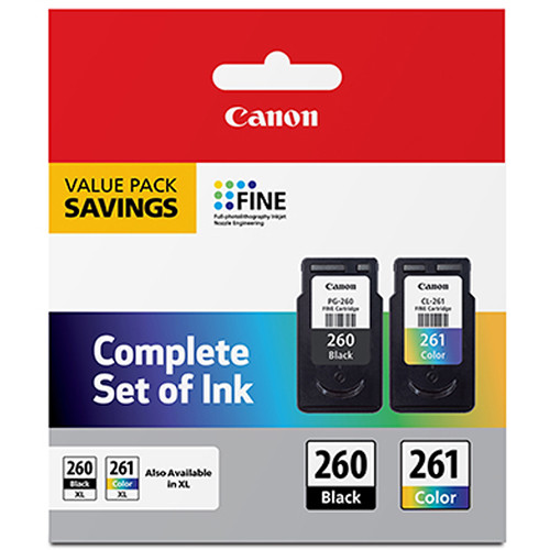 Canon PG-260 Black /CL-261 Color Value Pack 3725C006 B&H Photo