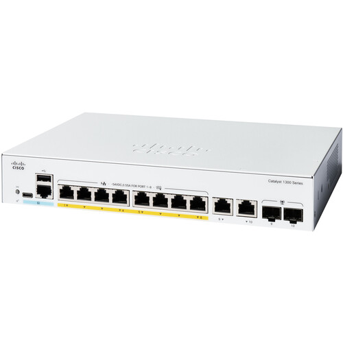 Cisco Catalyst C1300-8P-E-2G 8-Port Gigabit PoE+ C1300-8P-E-2G